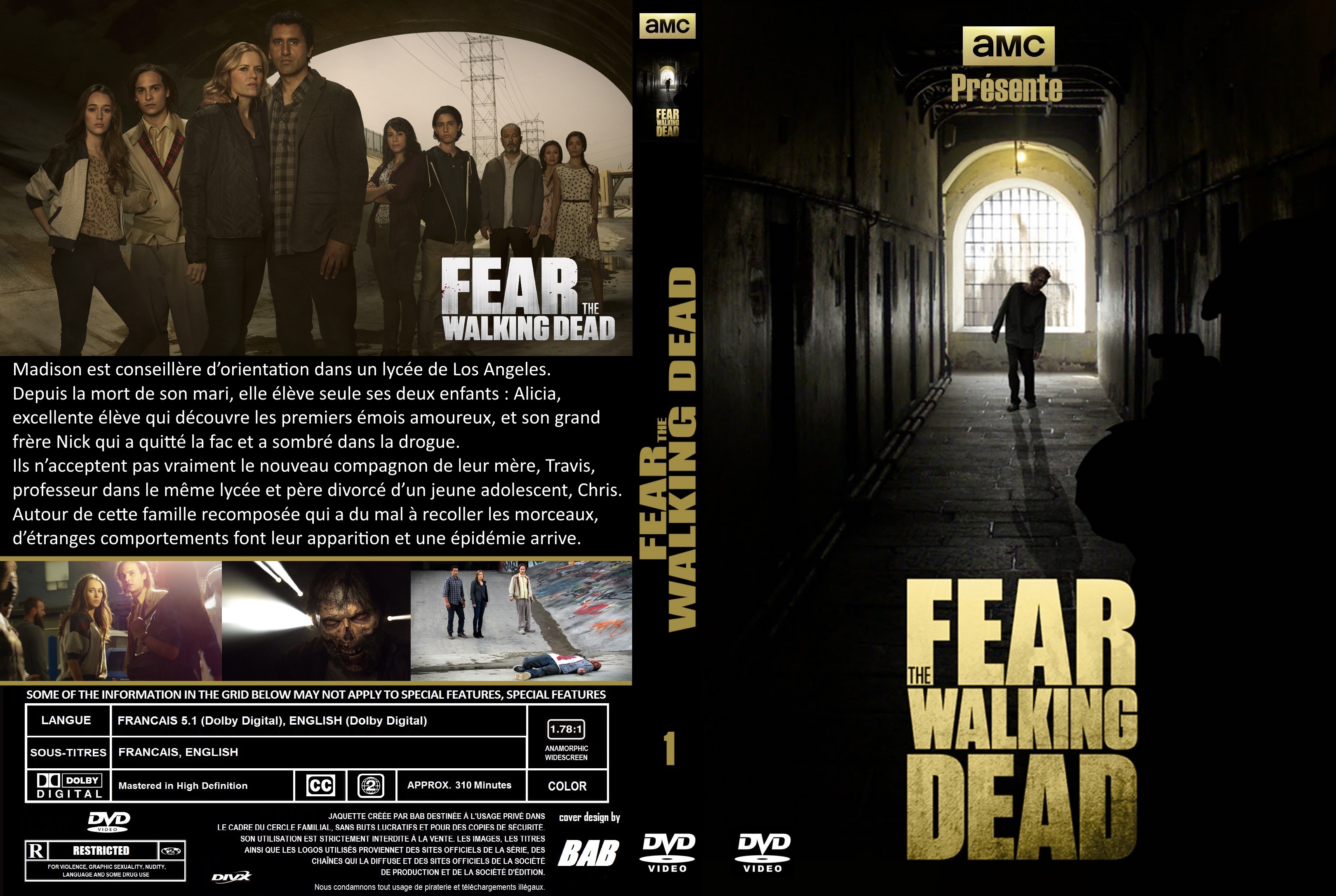 Jaquette DVD Fear The Walking Dead Saison 1 custom