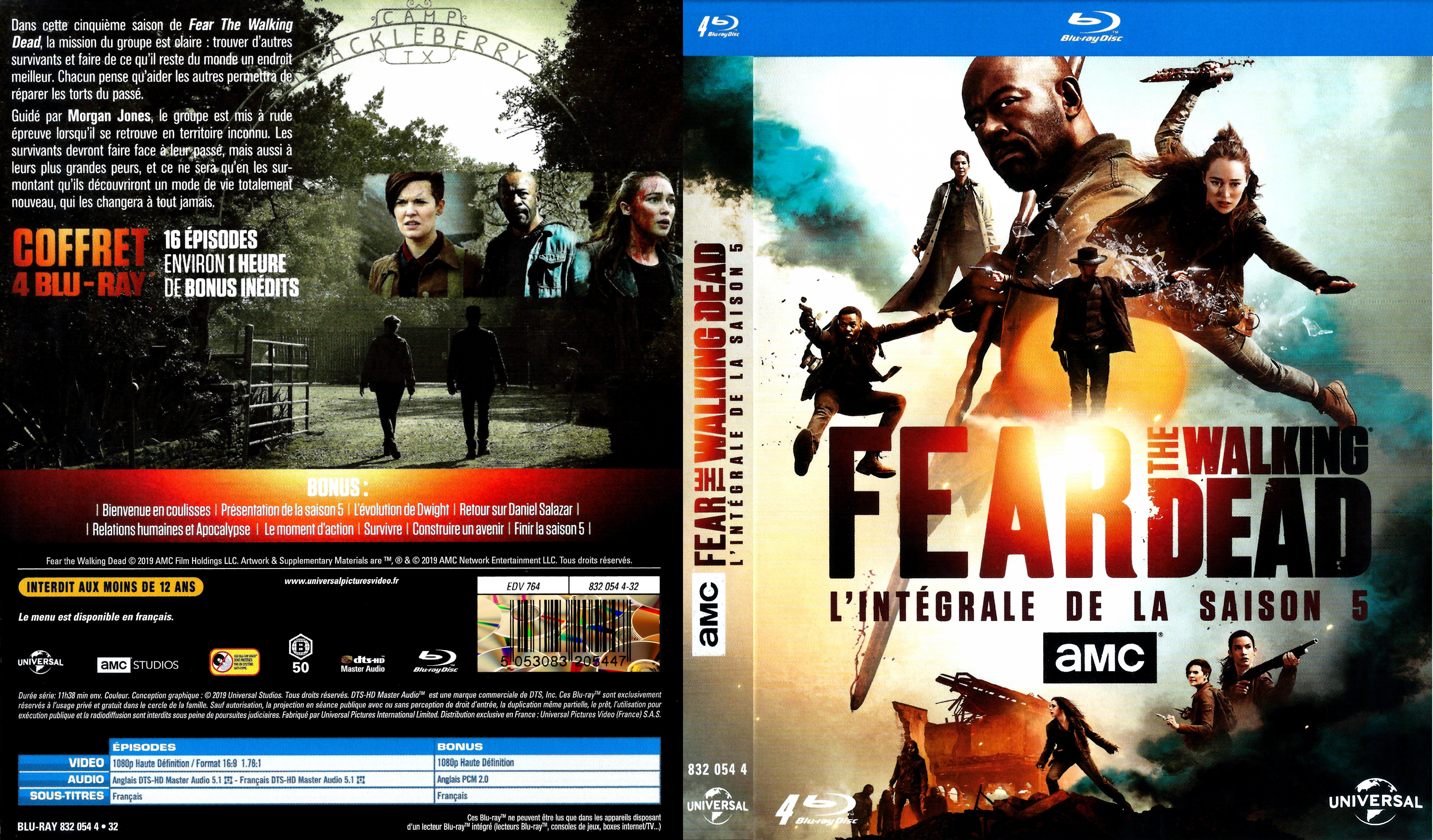 Jaquette DVD Fear The Walking Dead saison 5 (BLU-RAY)