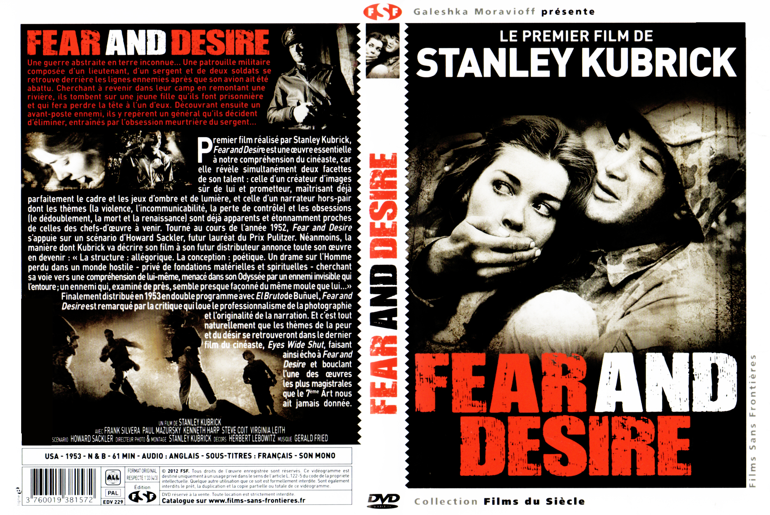 Jaquette DVD Fear and desire