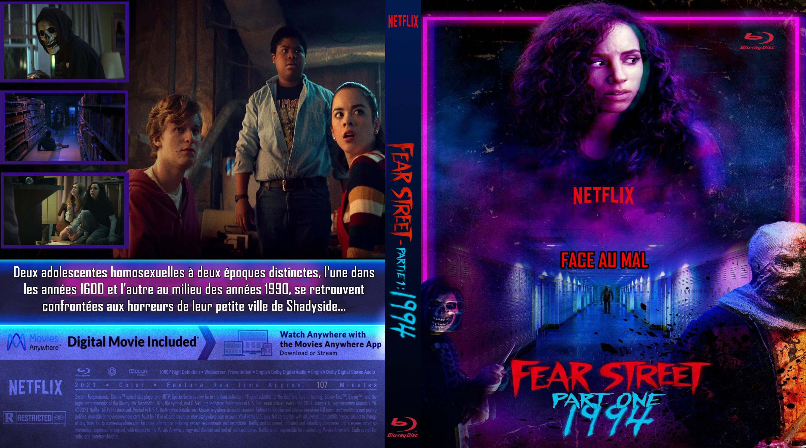 Jaquette DVD Fear street part 1 1994 custom (BLU-RAY)