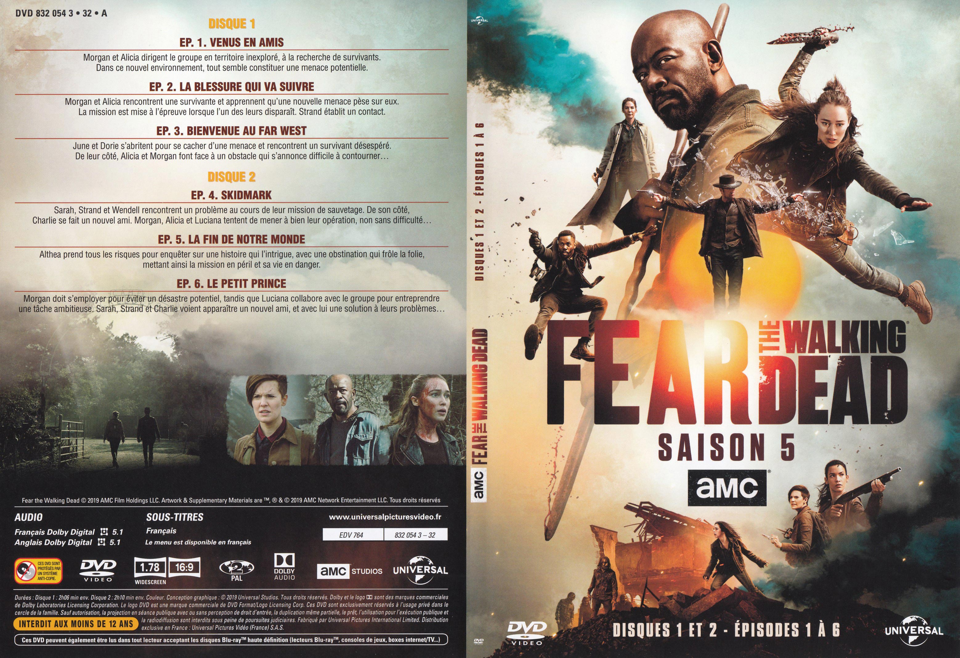 Jaquette DVD Fear the walking dead Saison 5 DVD 1