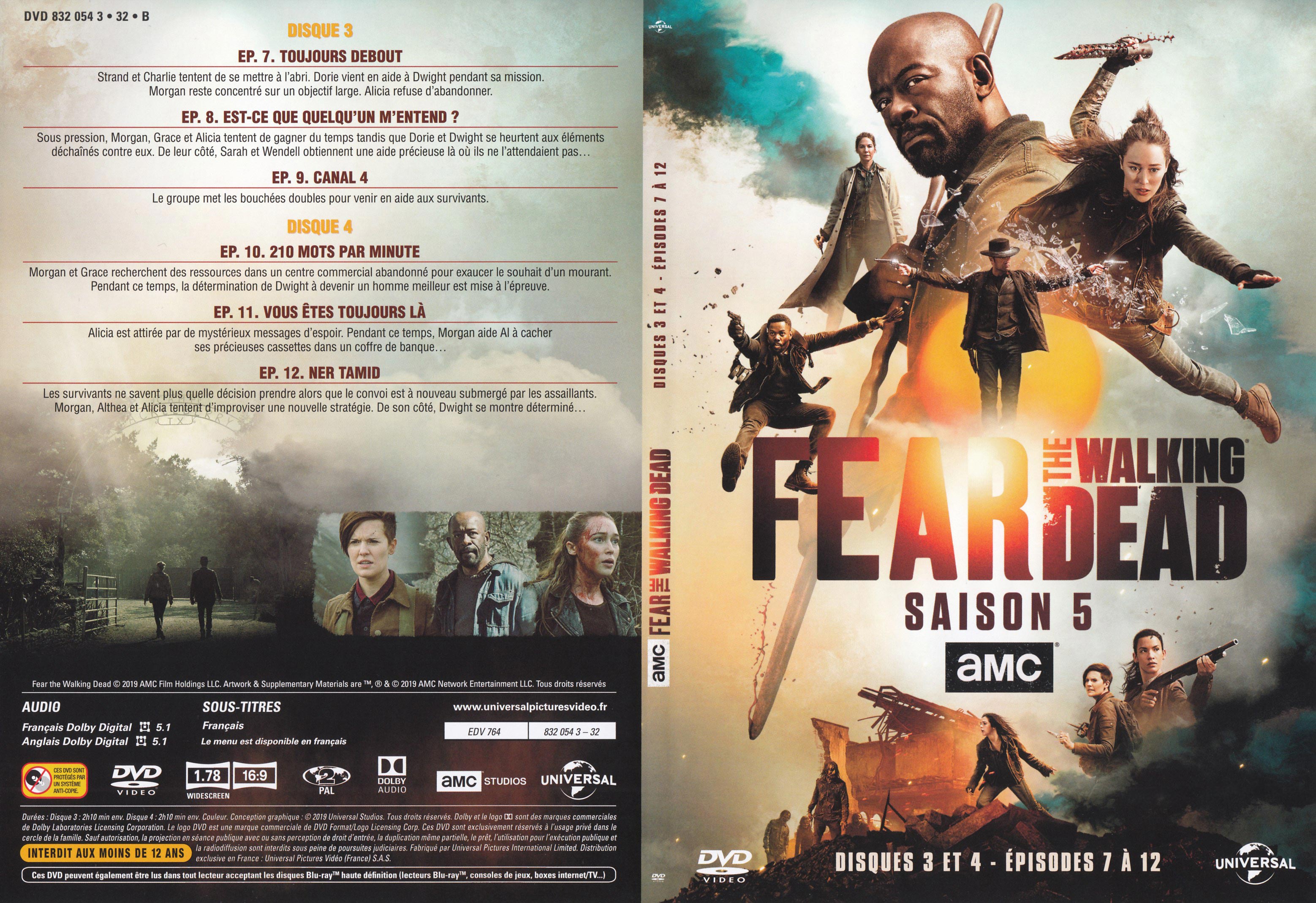 Jaquette DVD Fear the walking dead Saison 5 DVD 2