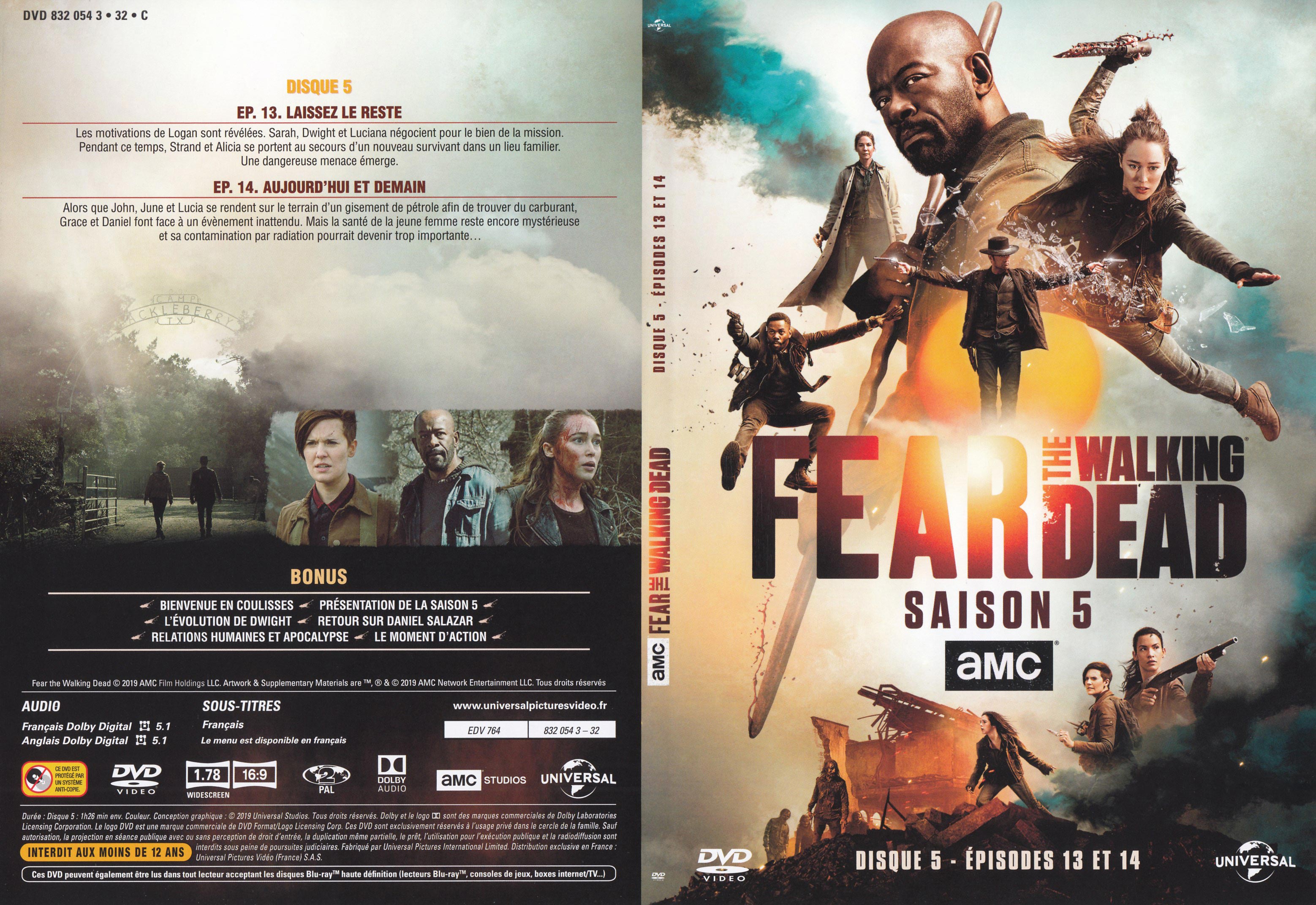 Jaquette DVD Fear the walking dead Saison 5 DVD 3