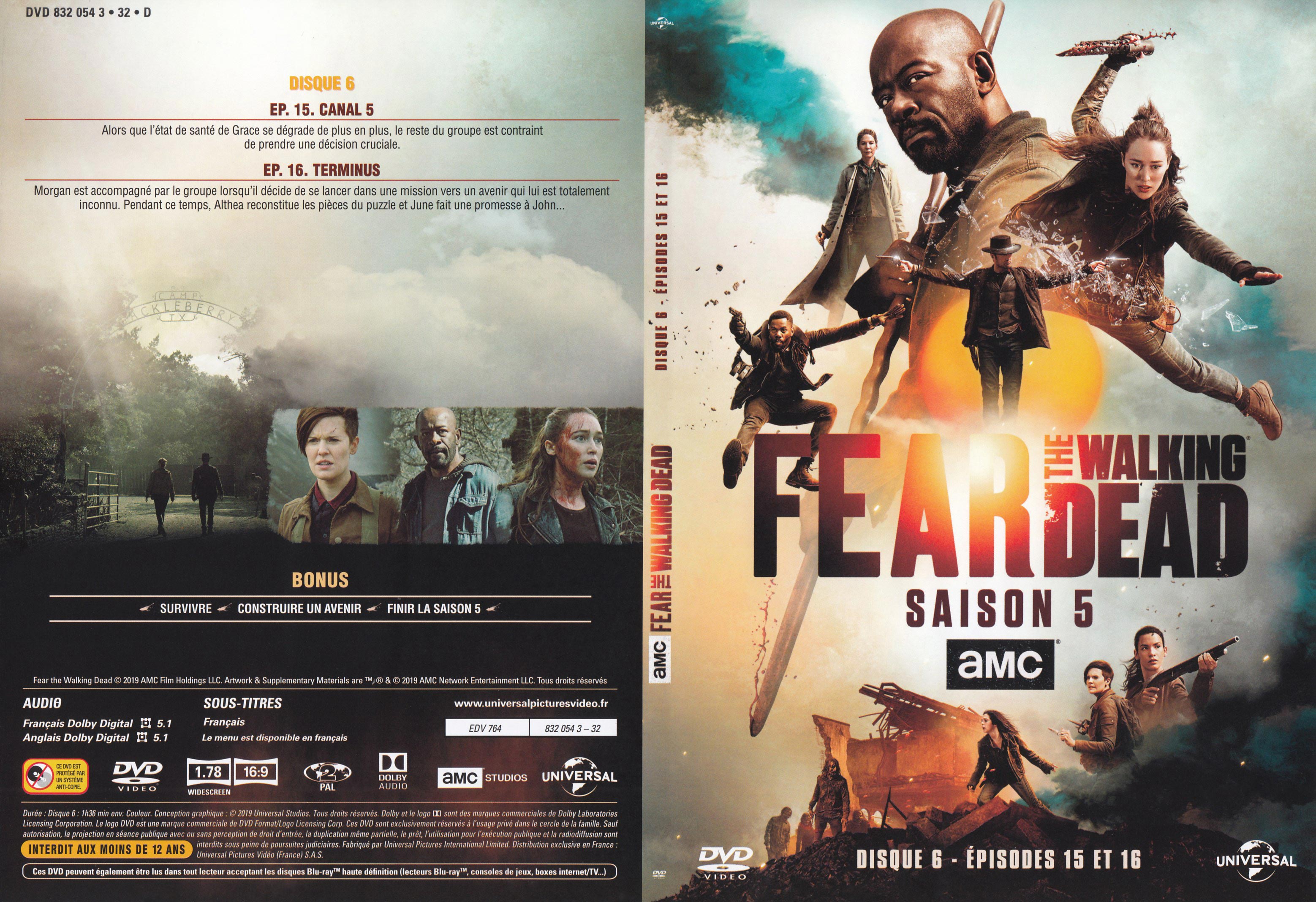 Jaquette DVD Fear the walking dead Saison 5 DVD 4