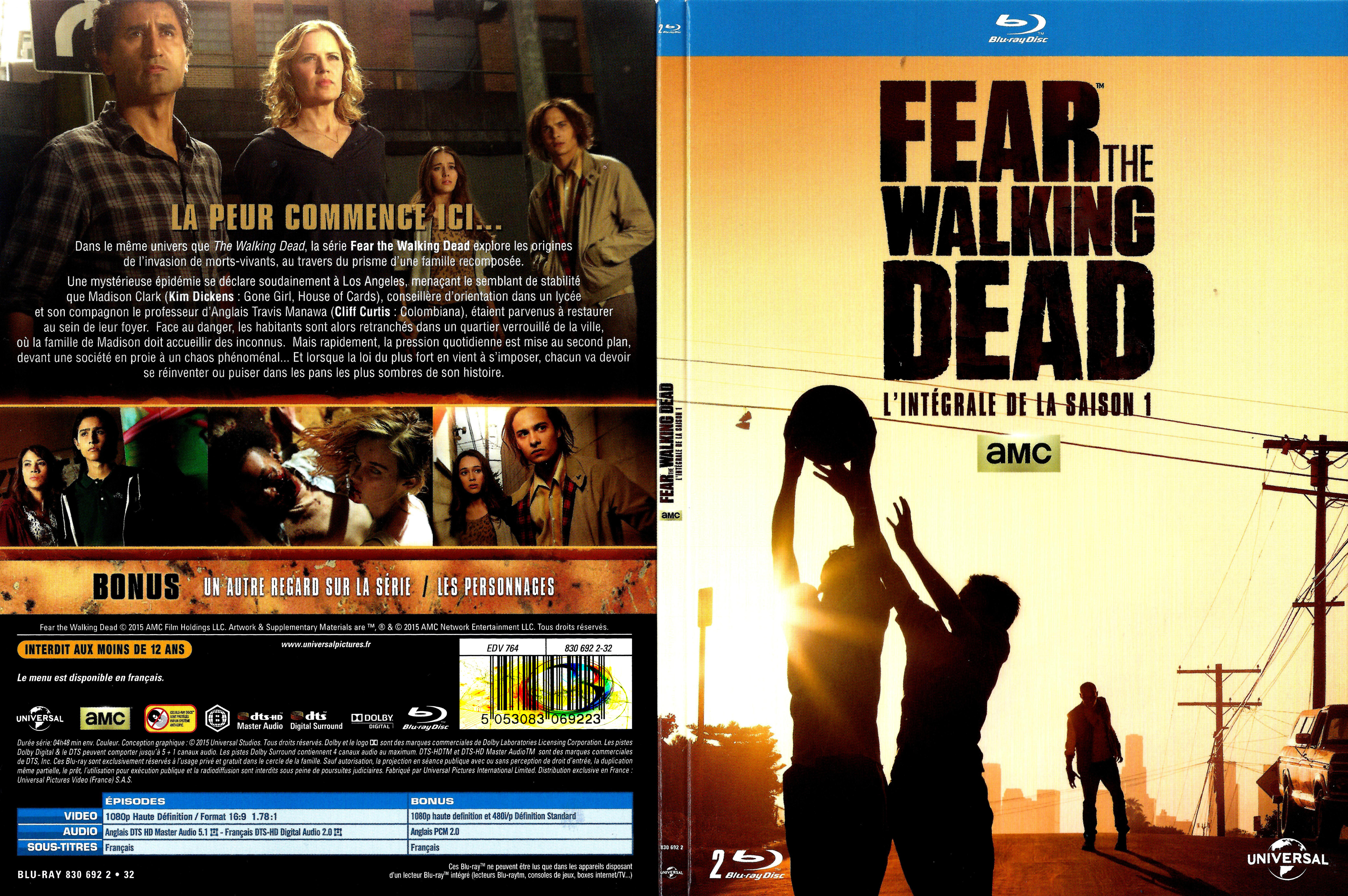 Jaquette DVD Fear the walking dead saison 1 (BLU-RAY)