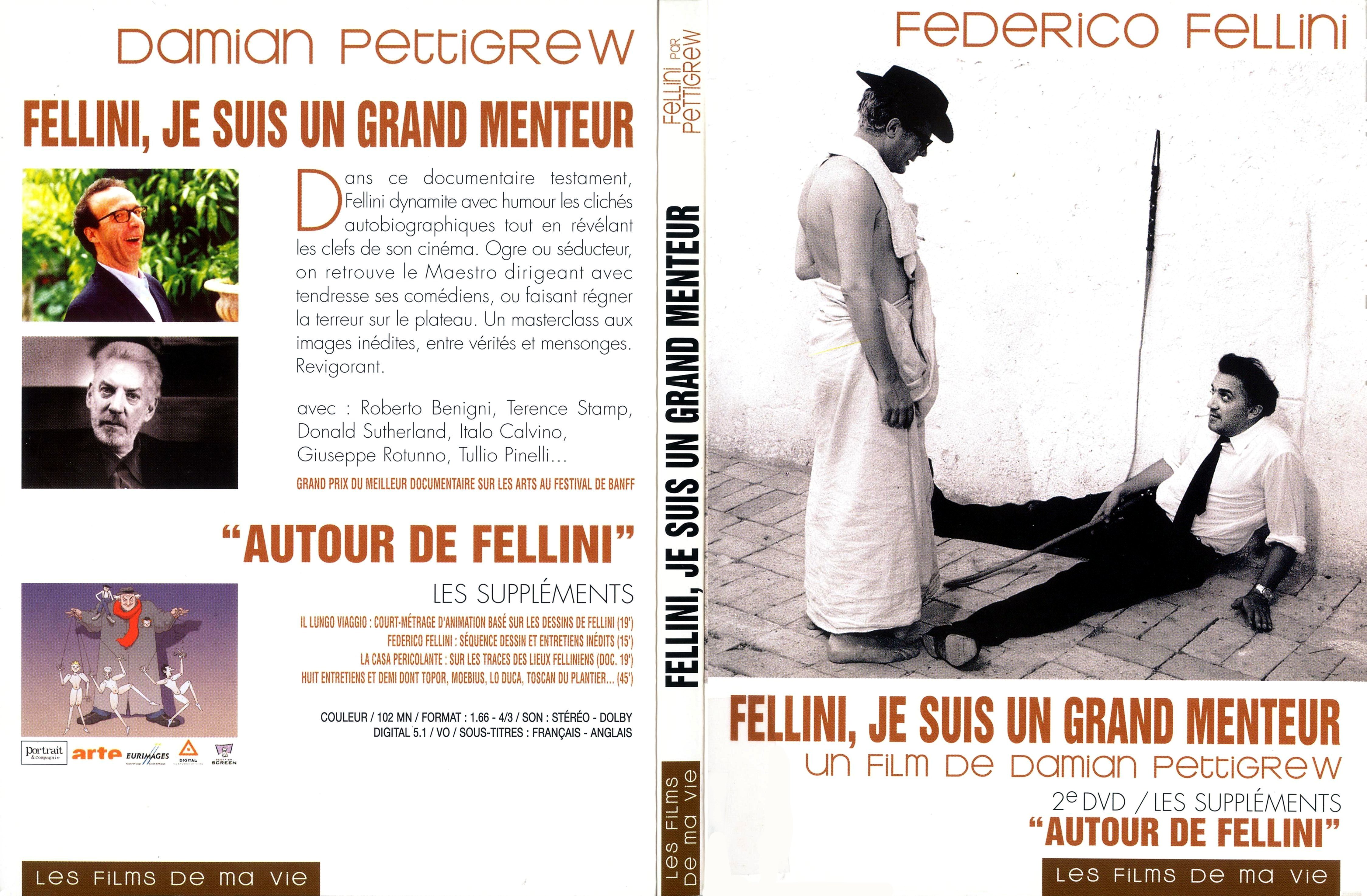 Jaquette DVD Fellini je suis un grand menteur