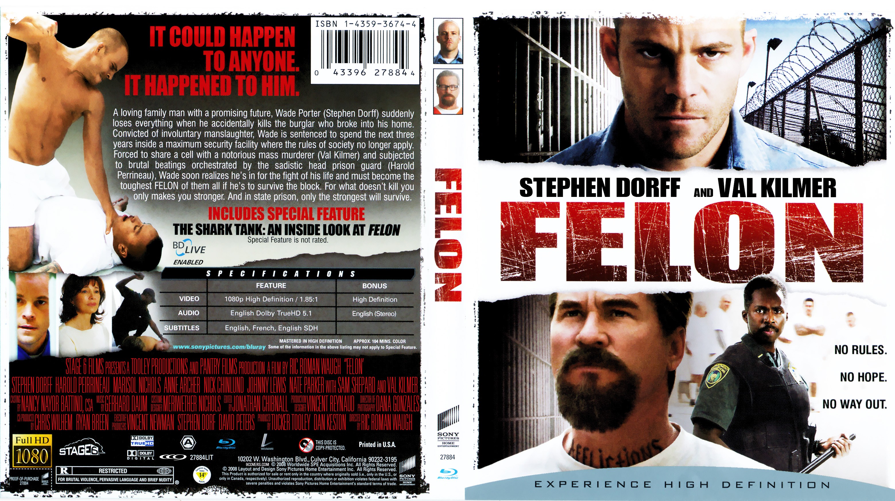 Jaquette DVD Felon (Canadienne) (BLU-RAY)