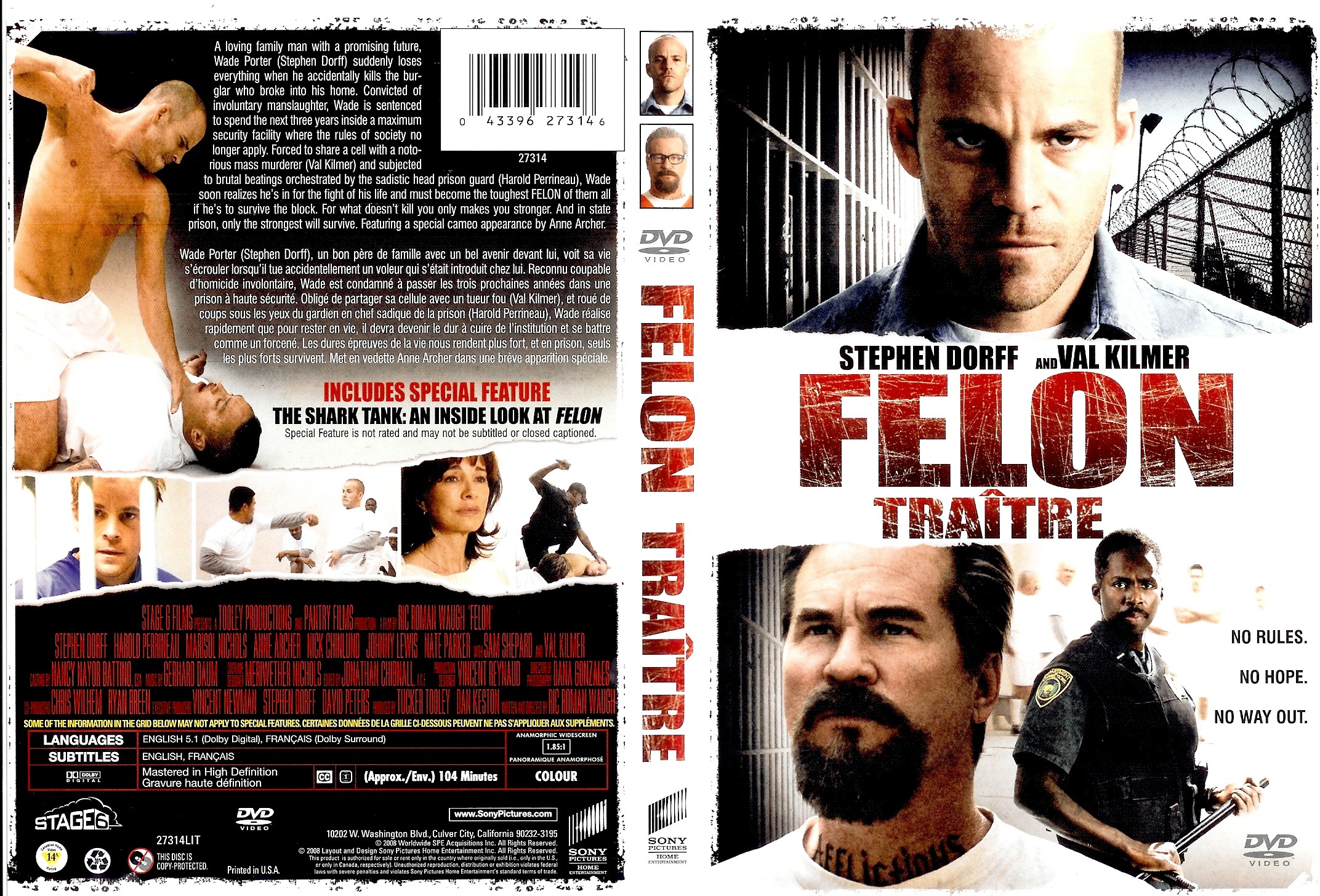 Jaquette DVD Felon - Traitre