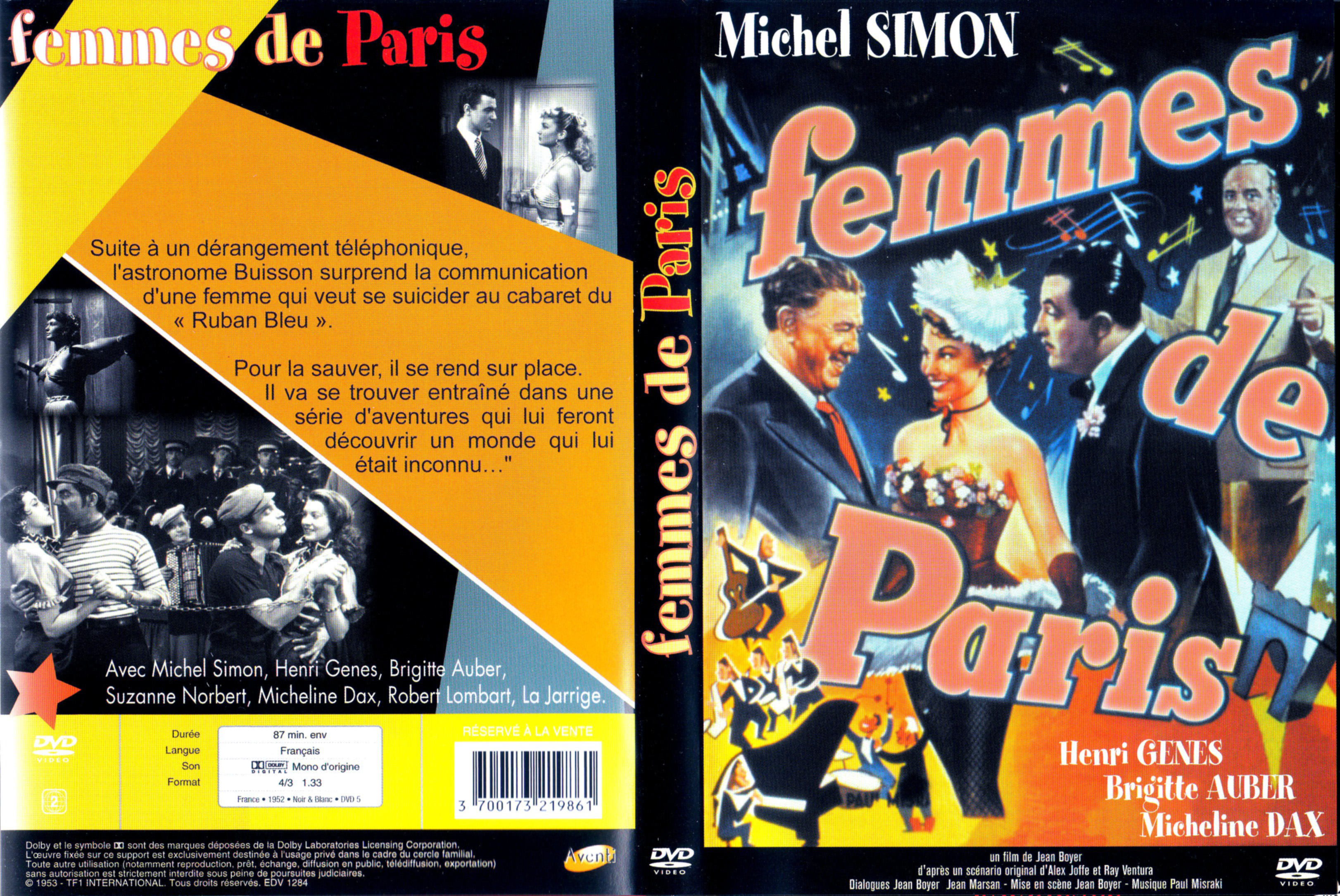 Jaquette DVD Femmes de Paris