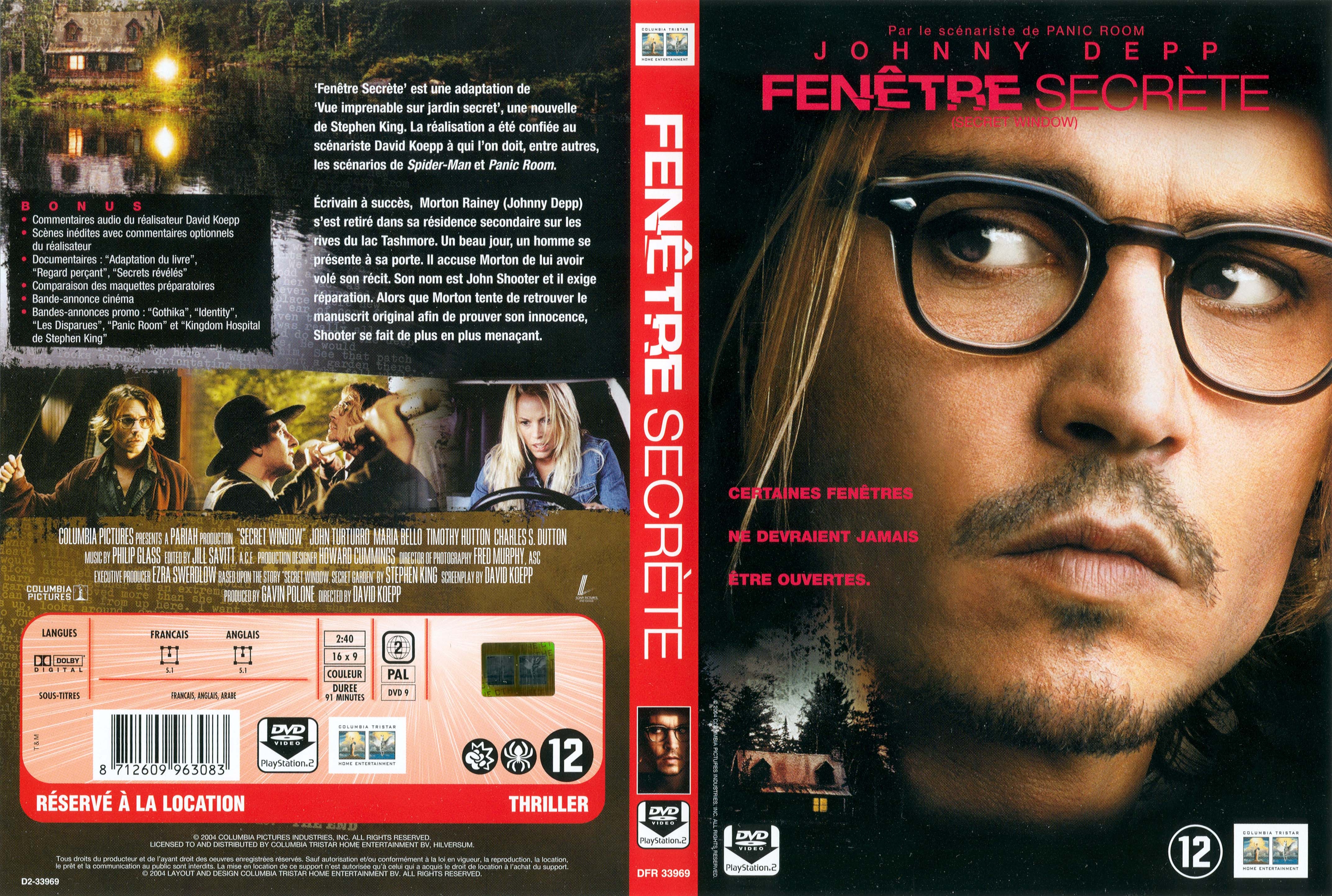 Jaquette DVD Fenetre secrete v2