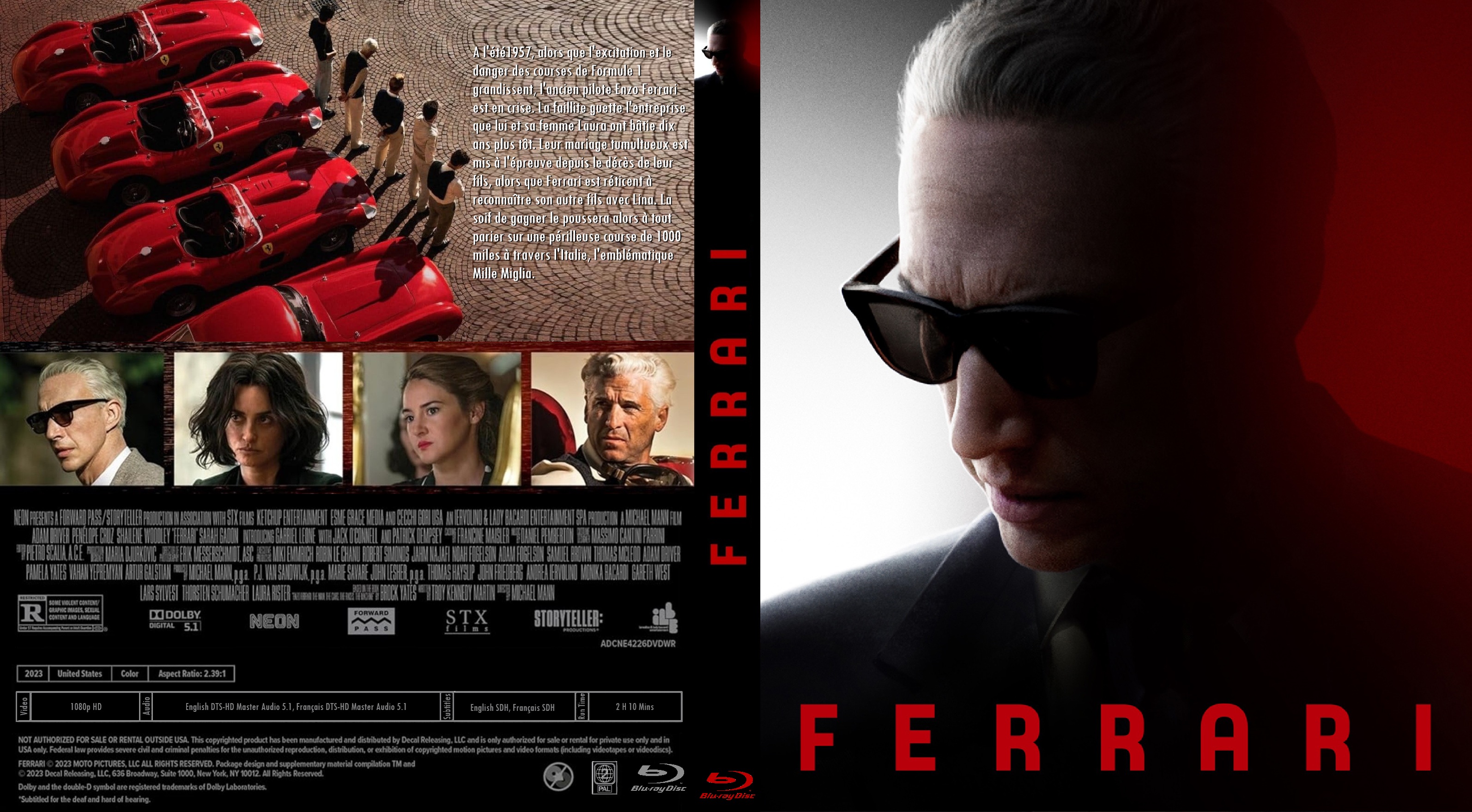 Jaquette DVD Ferrari custom (BLU-RAY)