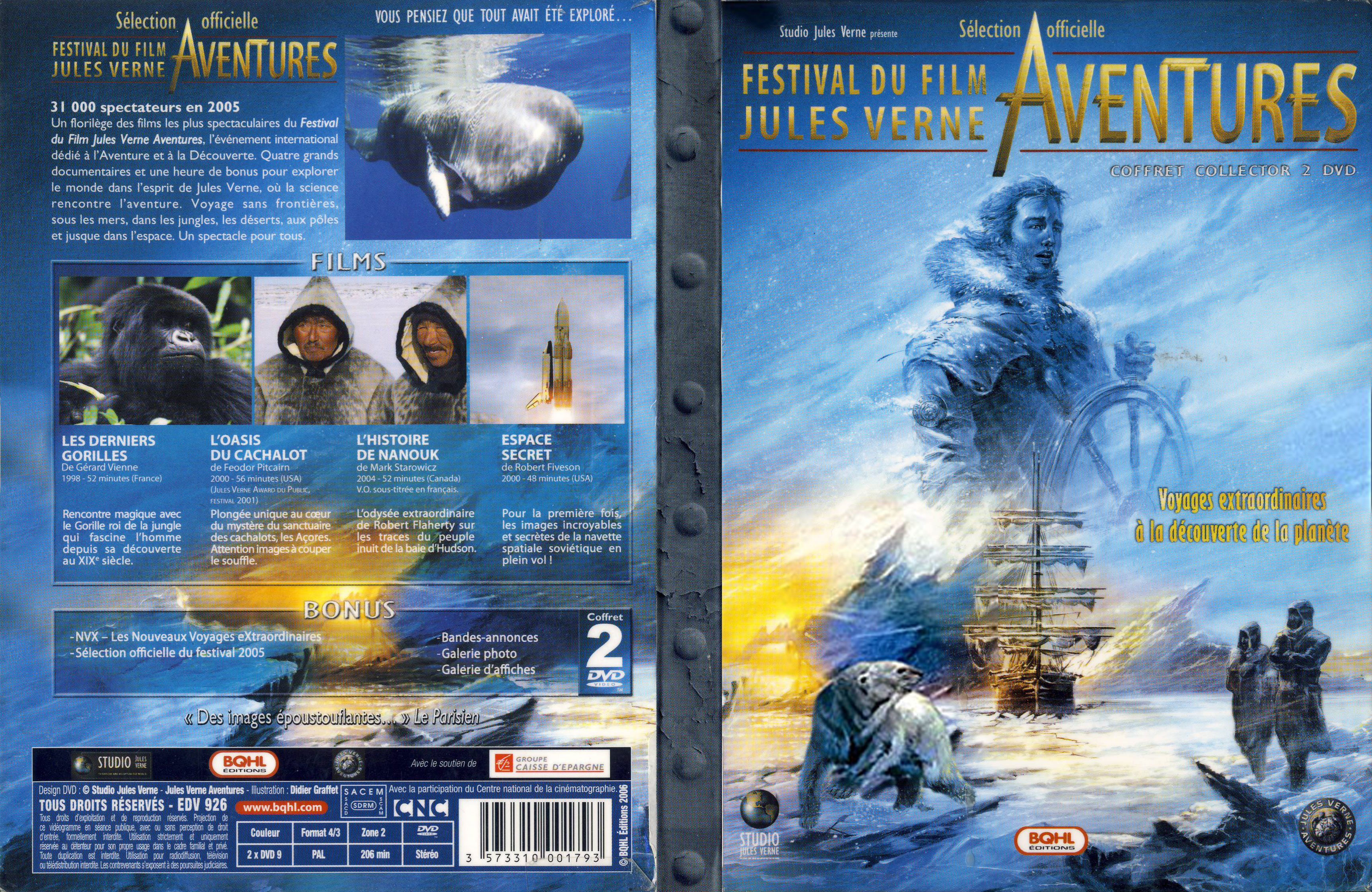 Jaquette DVD Festival du films Jules Verne Aventures COFFRET