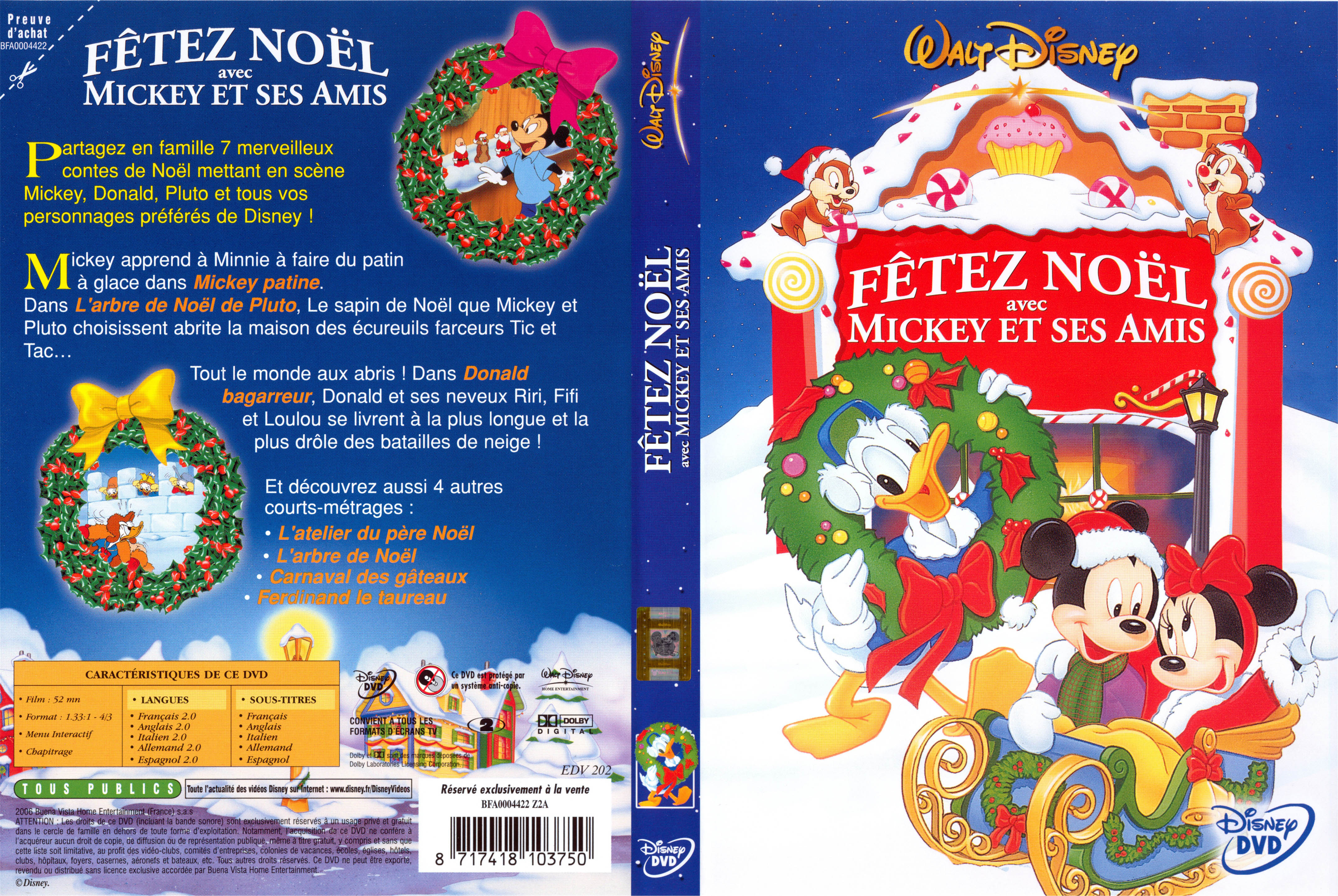 Jaquette DVD Ftez Noel avec Mickey et ses amis