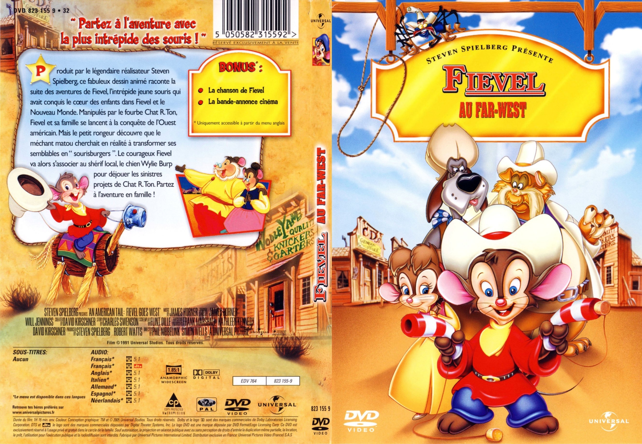 Jaquette DVD Fievel au Far West - SLIM