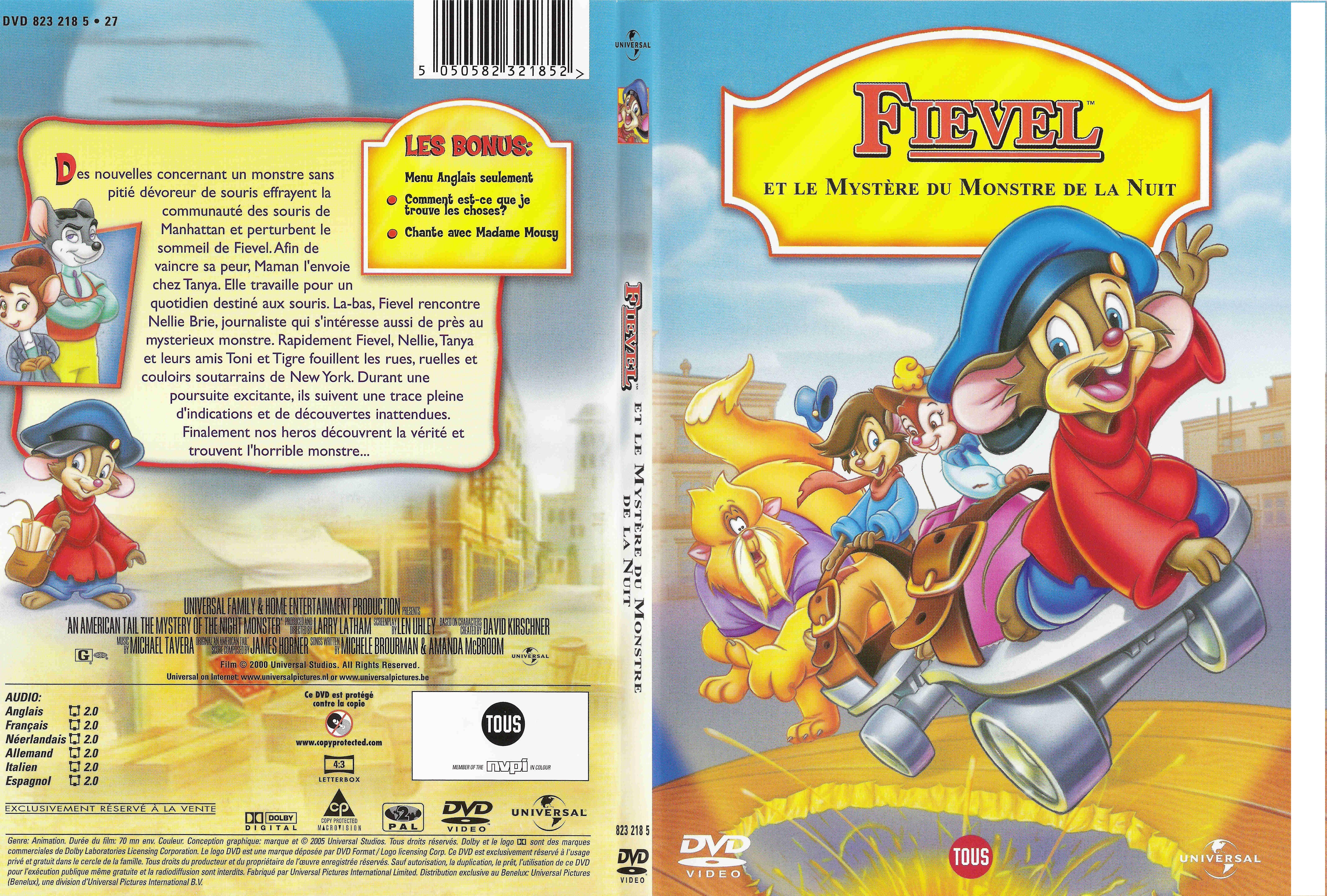 Jaquette DVD Fievel et le mystre du monstre de la nuit - SLIM