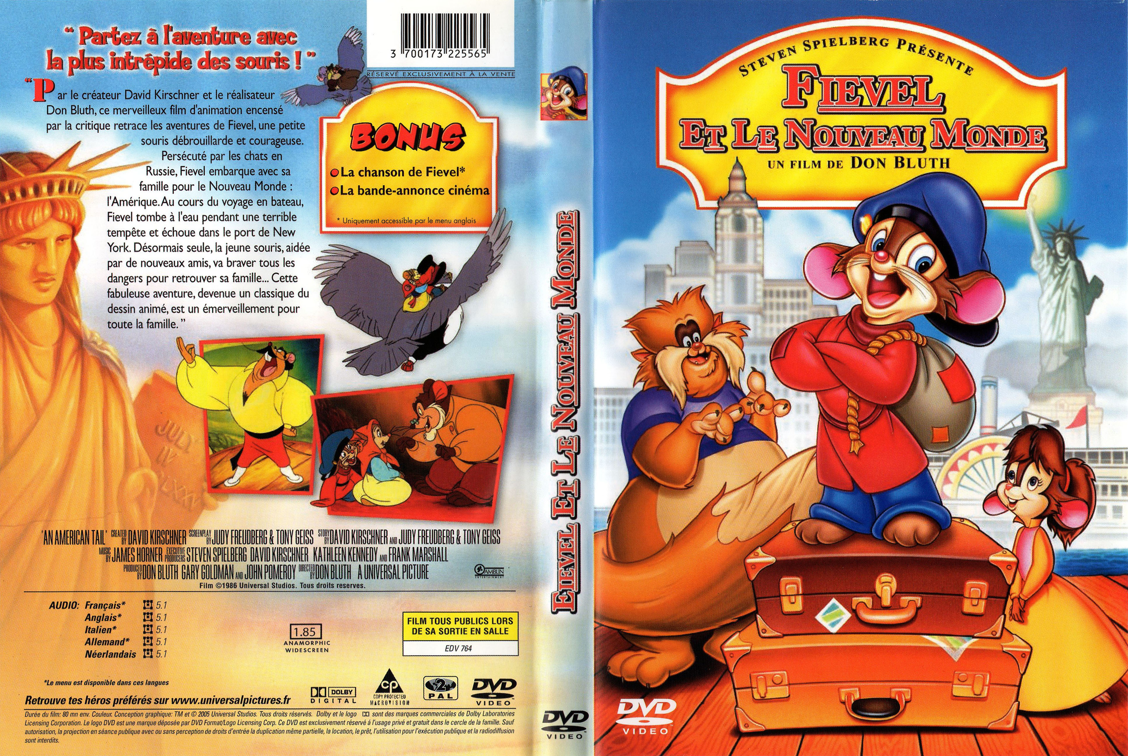 Jaquette DVD Fievel et le nouveau monde v2