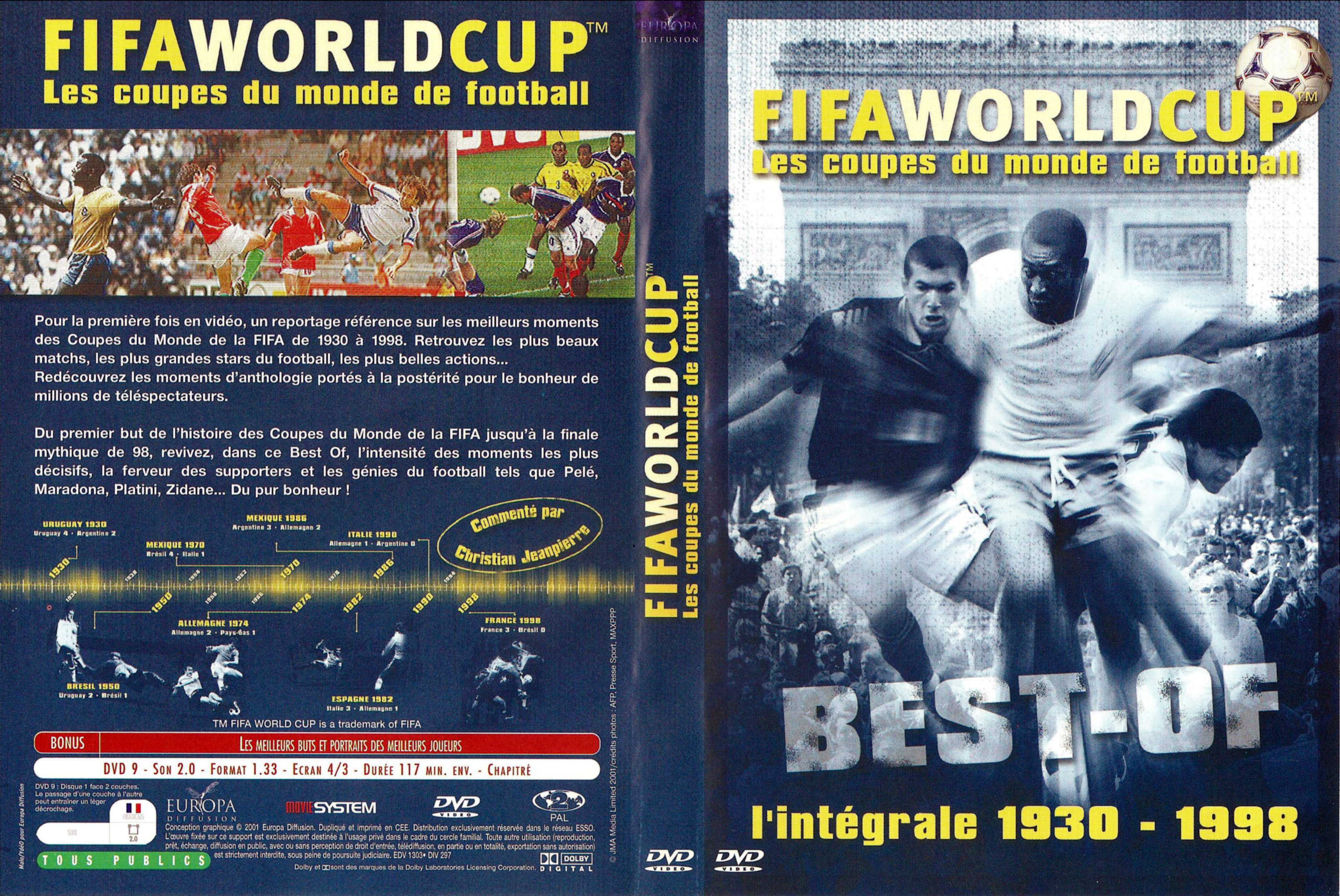 Jaquette DVD Fifa world cup Best of 1930-1998