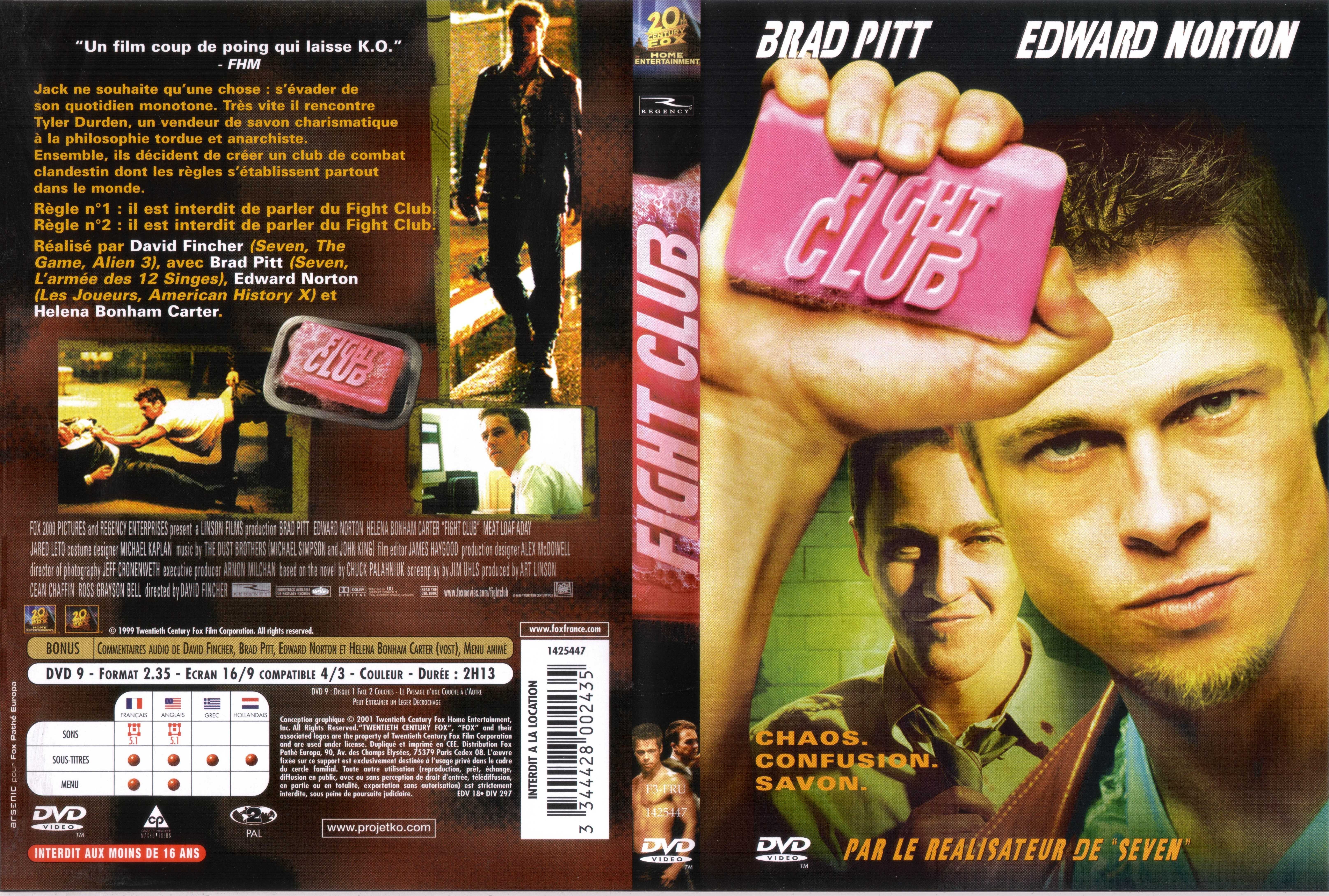 Jaquette DVD Fight club