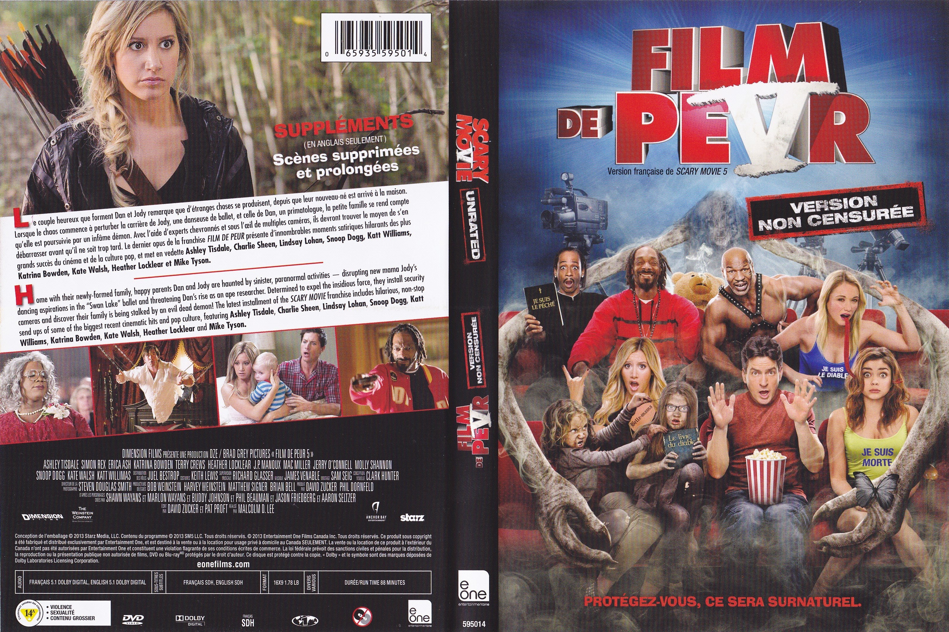 Jaquette DVD Film de peur 5 - Scary movie 5 (Canadienne)