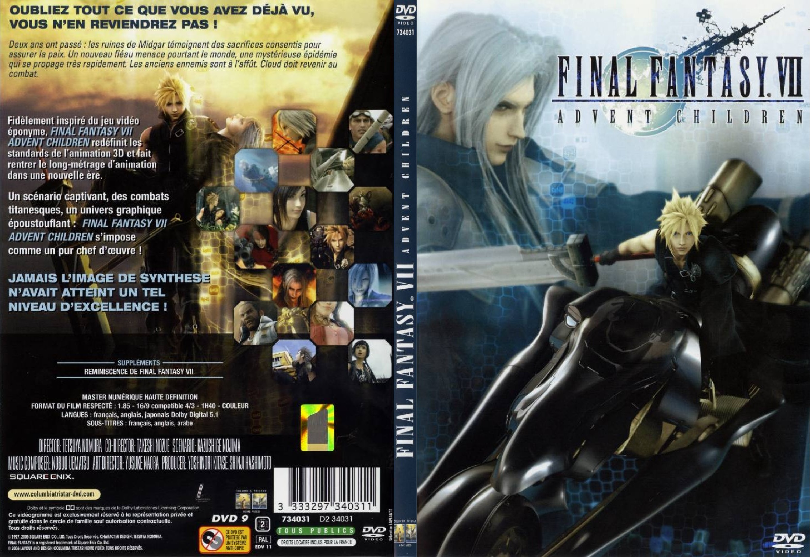 Jaquette DVD Final Fantasy VII Advent Children - SLIM v2