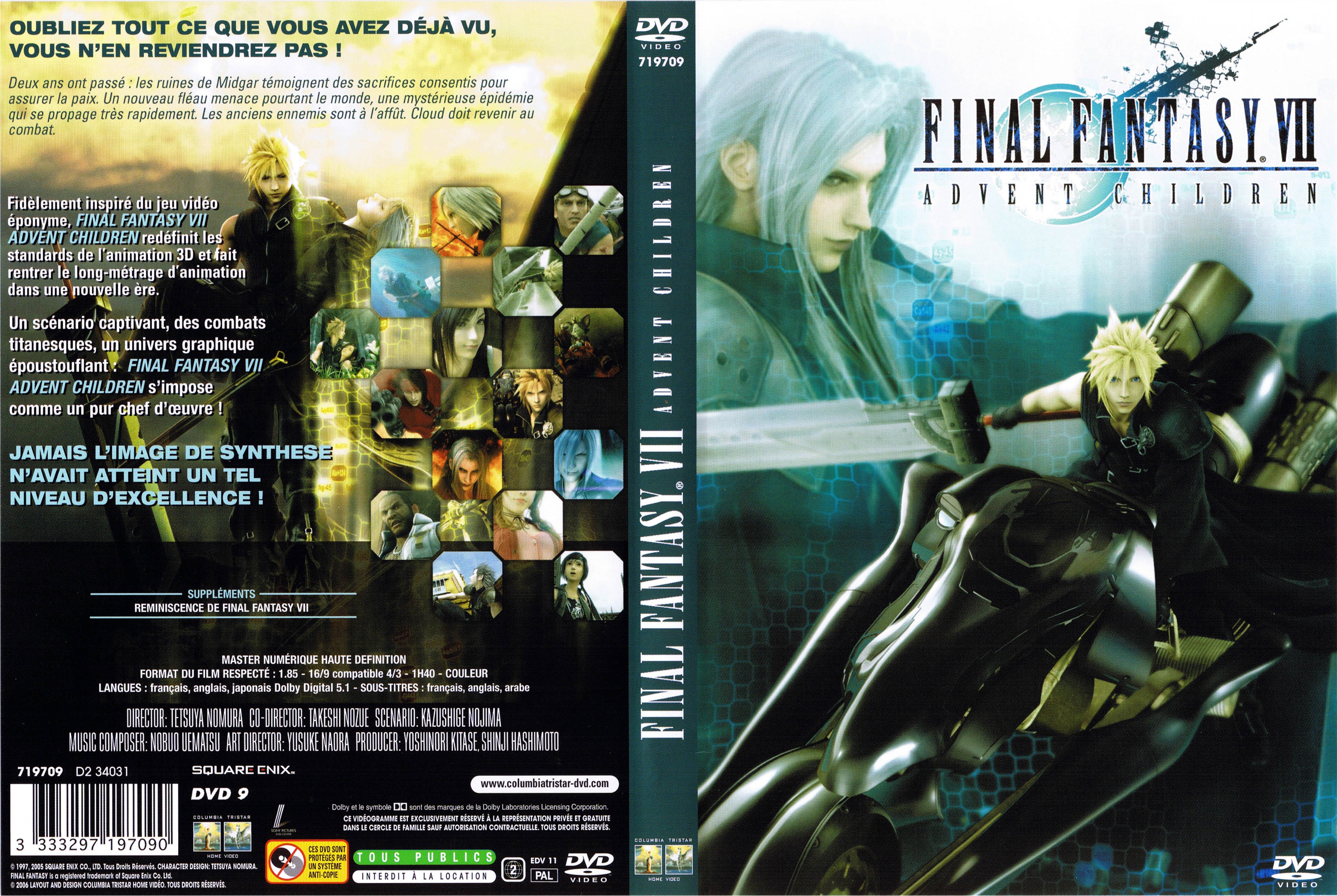 Jaquette DVD Final Fantasy VII Advent Children v2