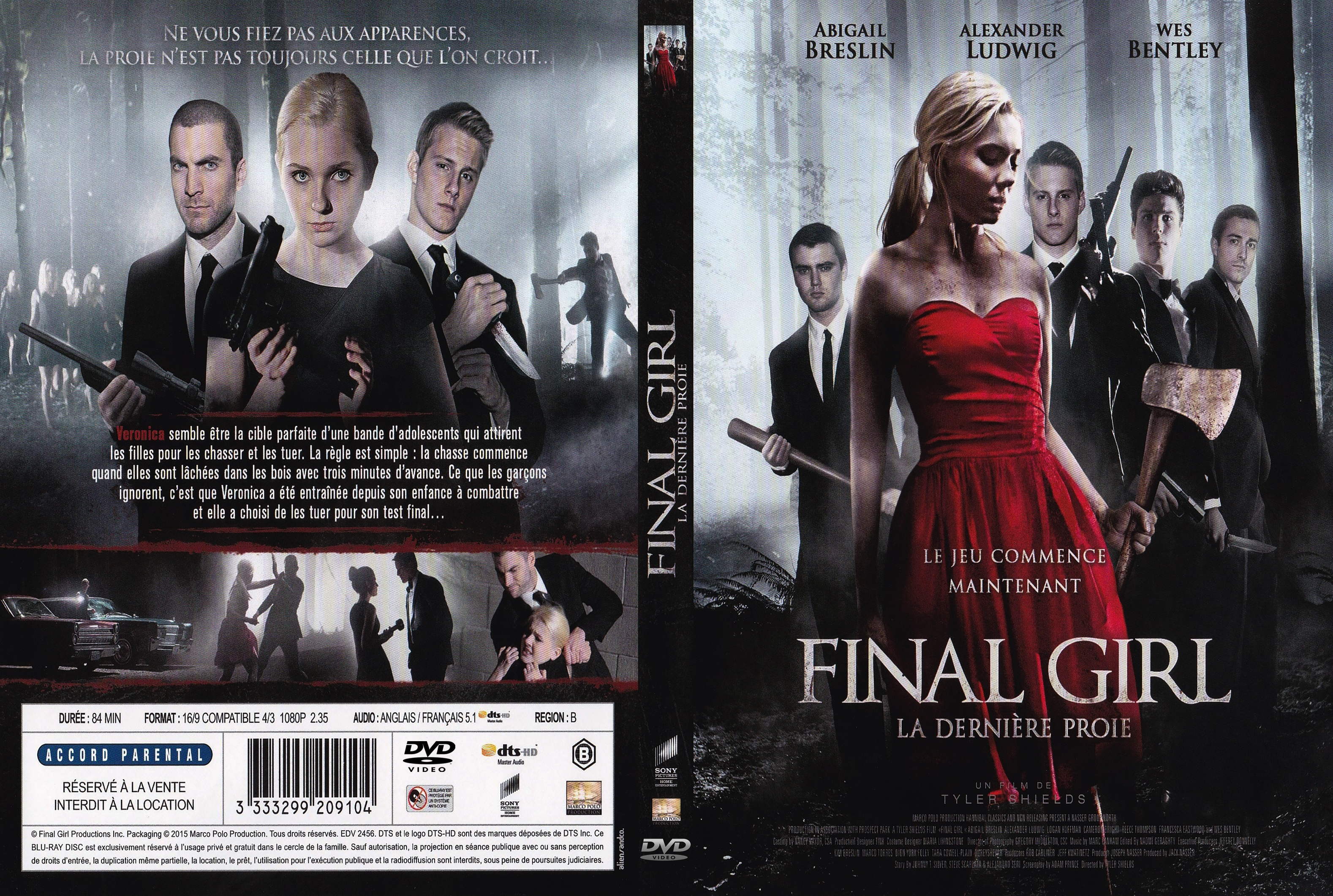 Jaquette DVD Final Girl la Dernire Proie custom