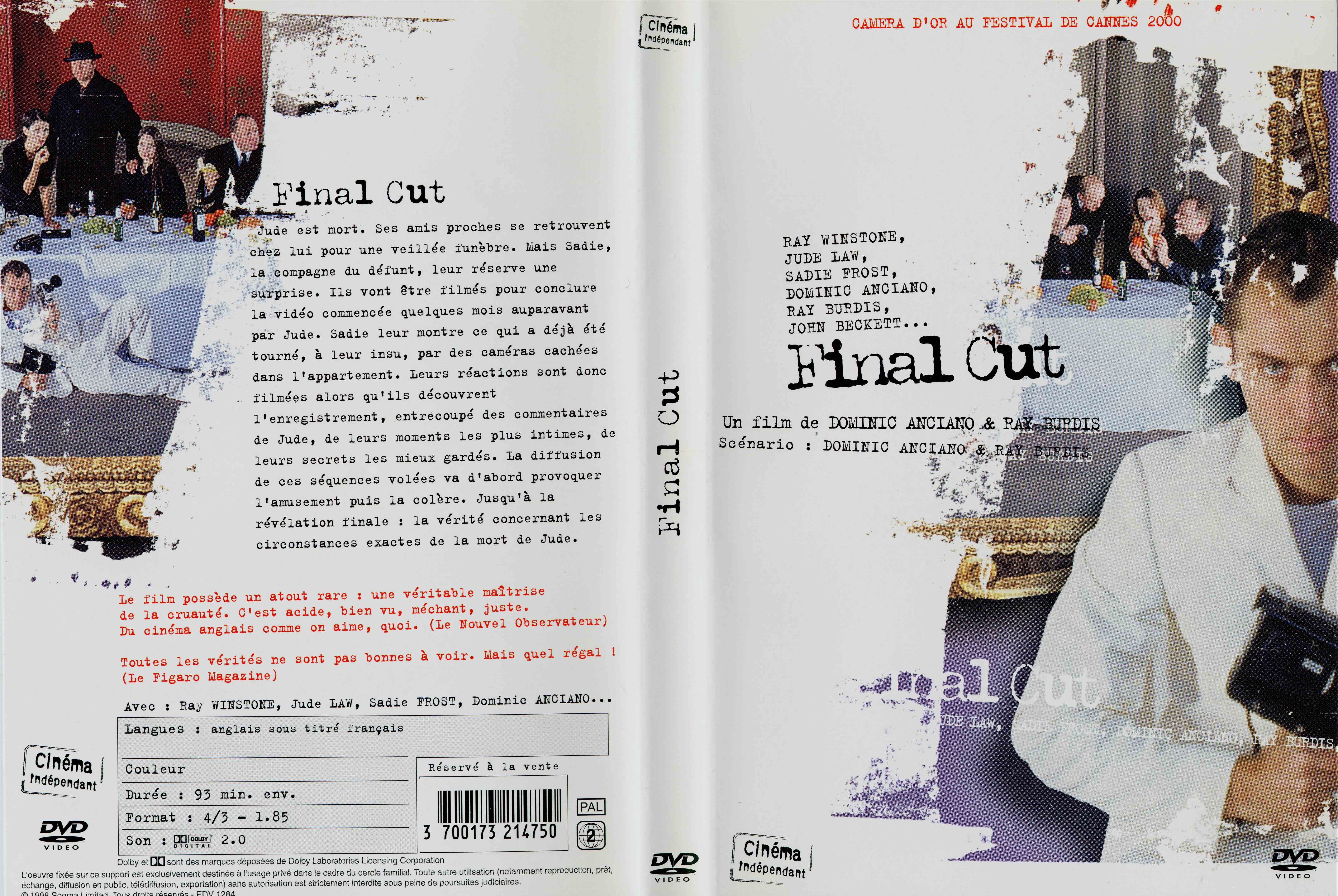 Jaquette DVD Final cut (2000)
