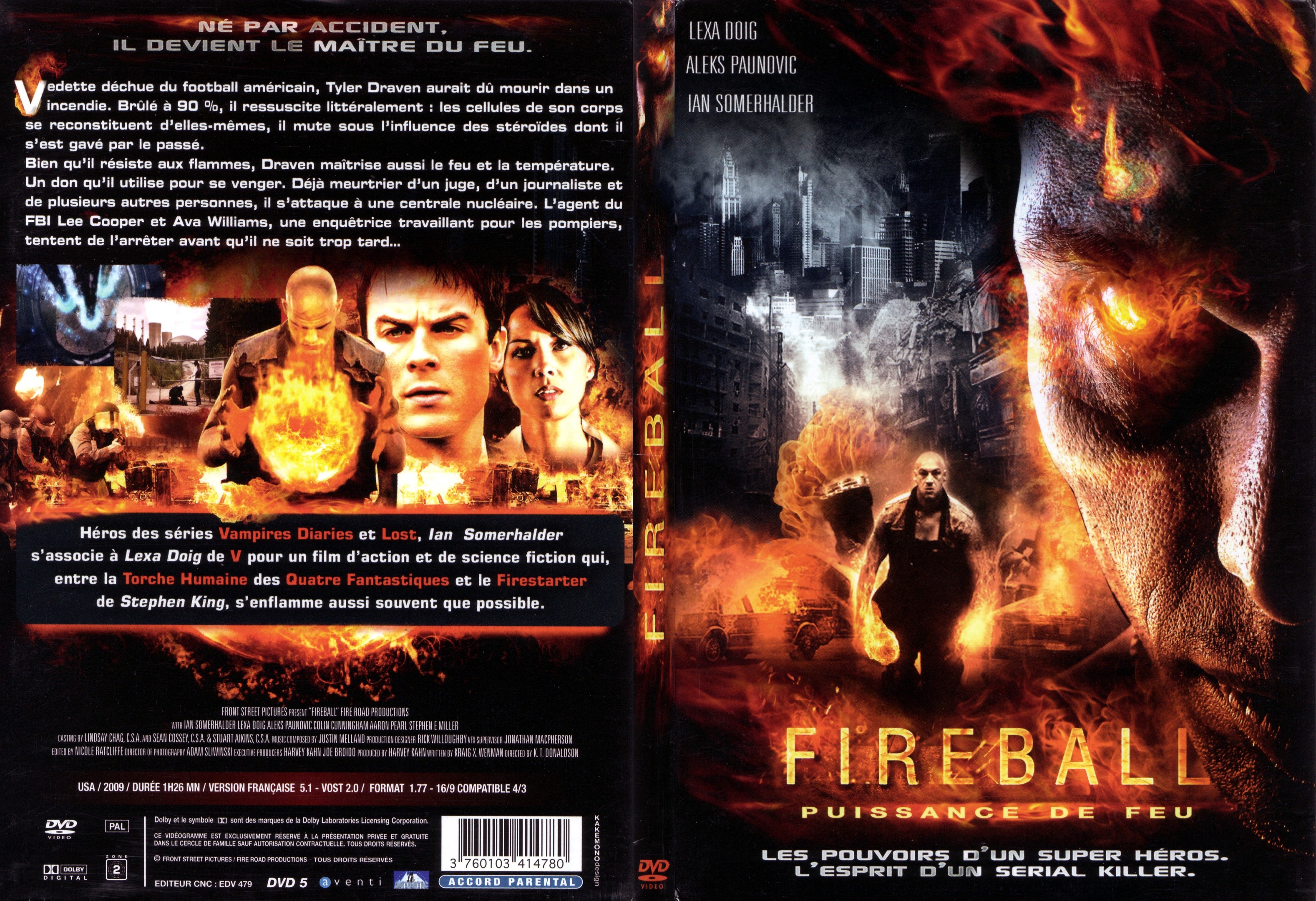 Jaquette DVD Fire Ball - Puissance de feu - SLIM
