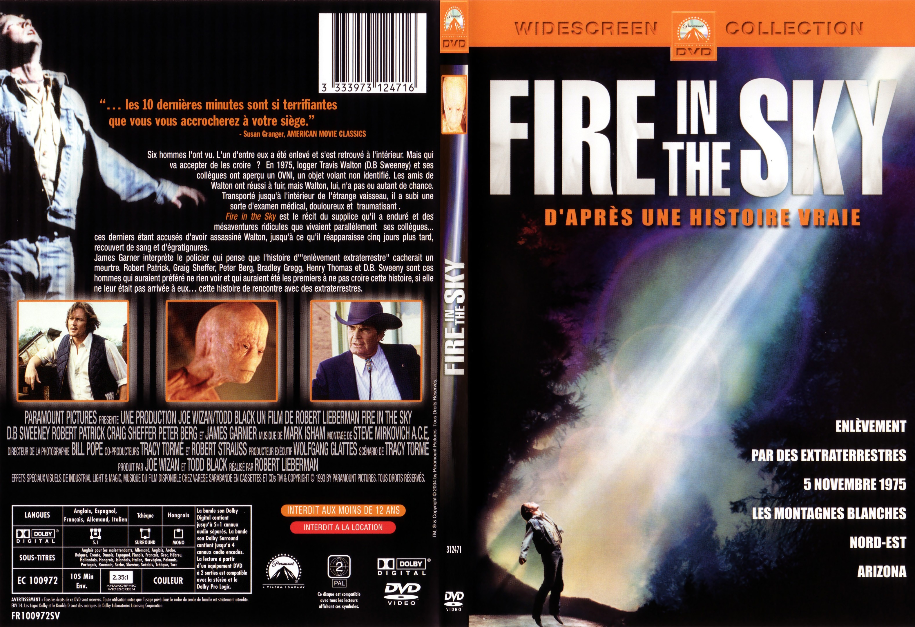 Jaquette DVD Fire in the sky - SLIM