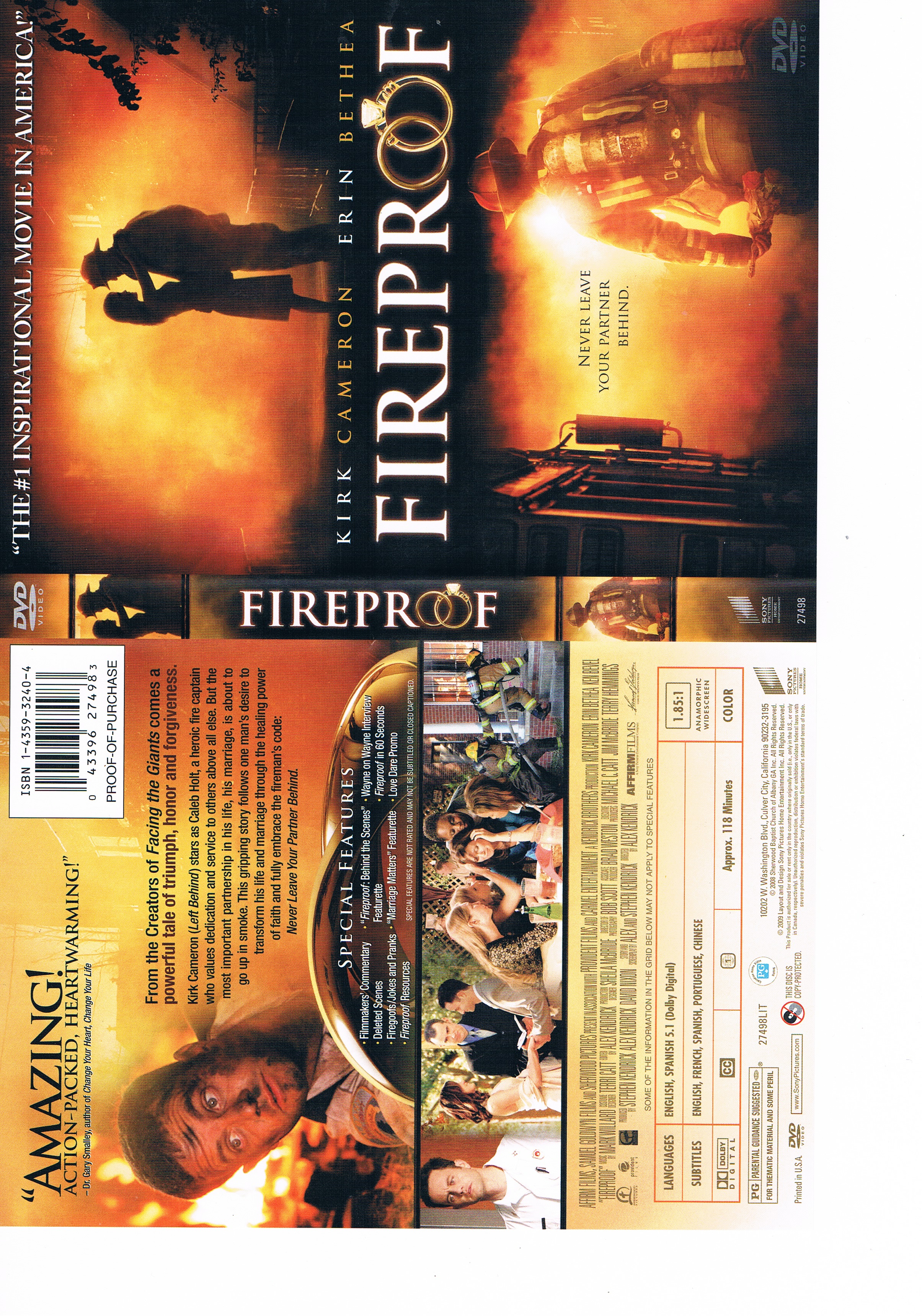 Jaquette DVD Fireproof Zone 1