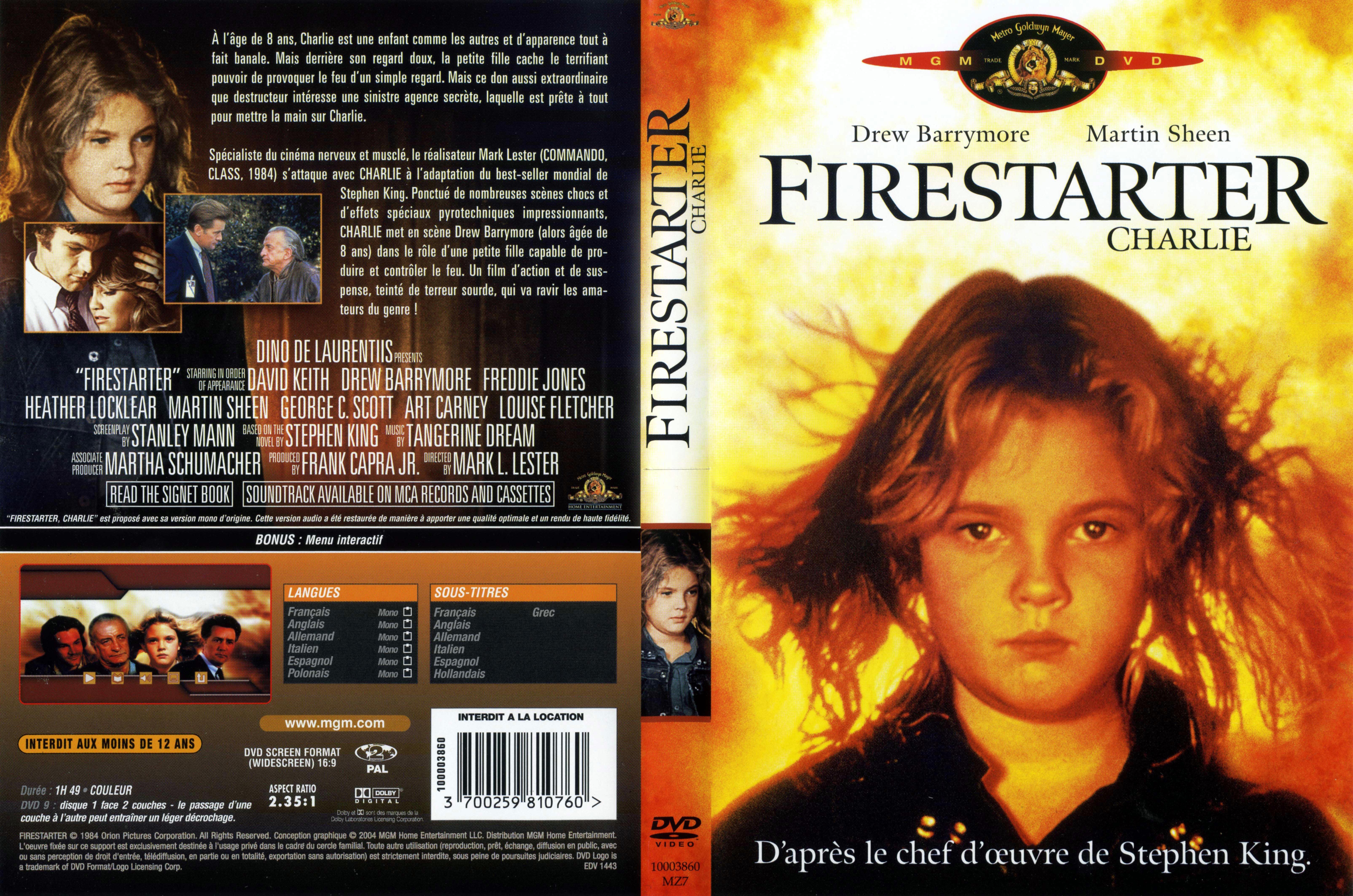 Jaquette DVD Firestarter
