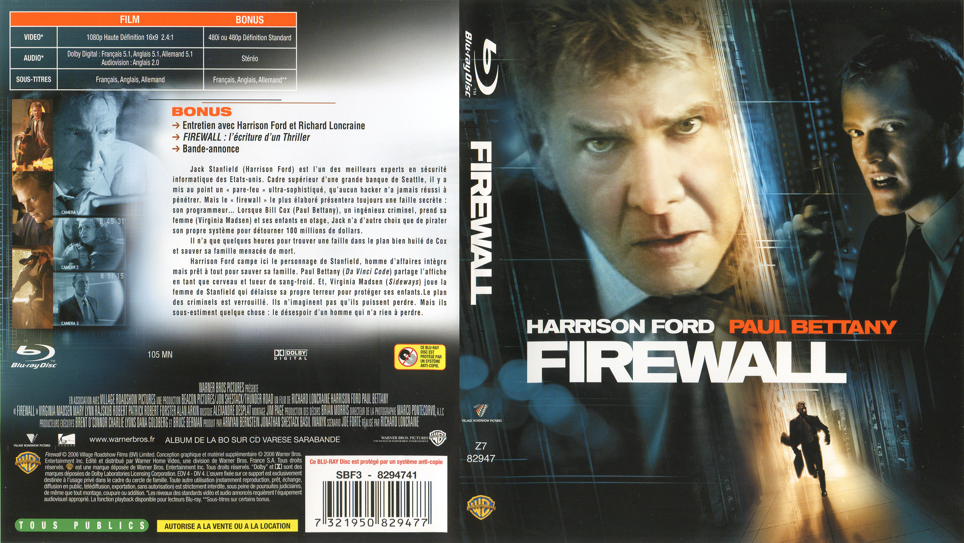 Jaquette DVD Firewall (BLU-RAY)