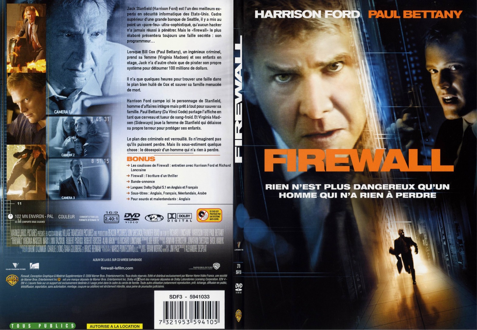 Jaquette DVD Firewall - SLIM