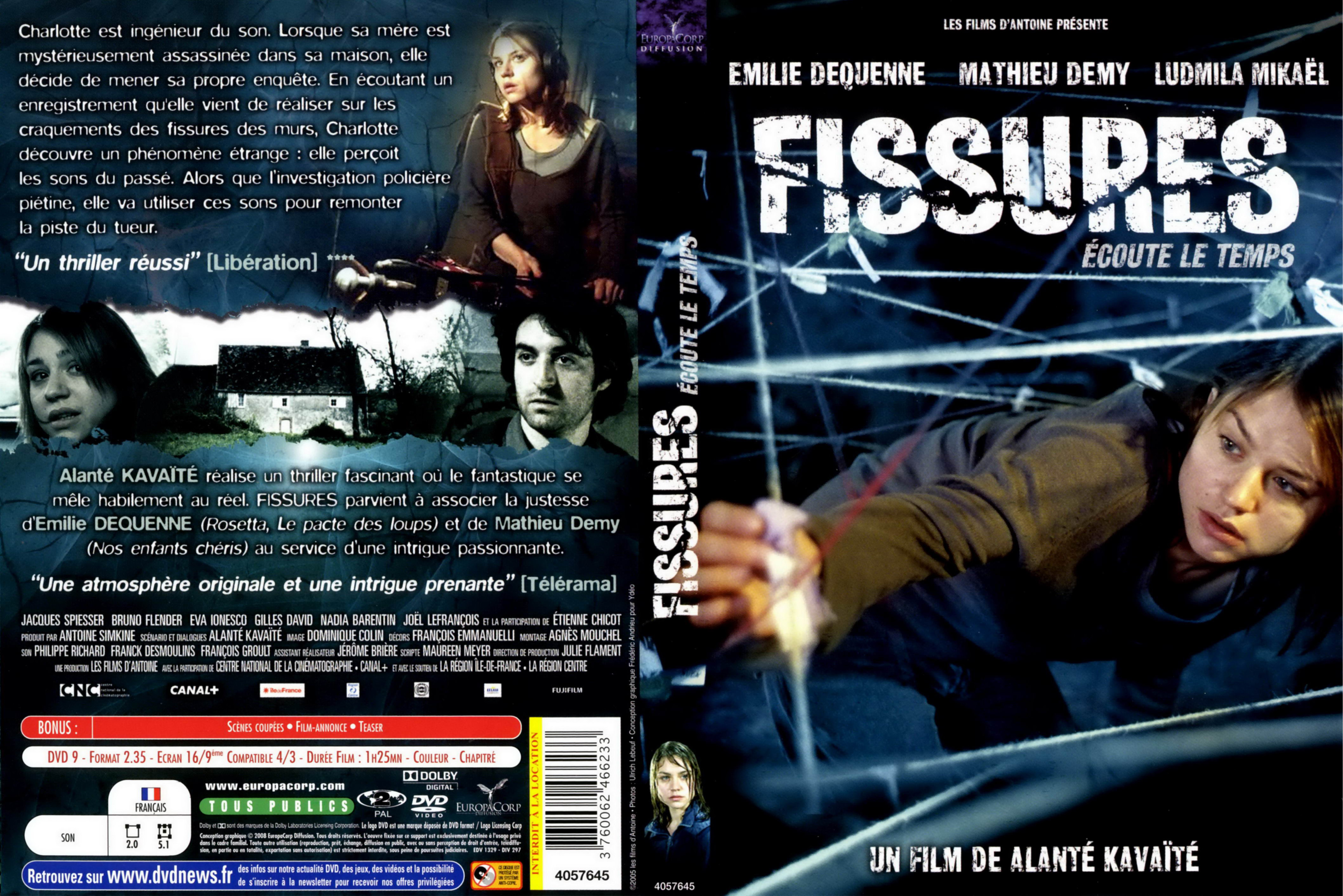 Jaquette DVD Fissures