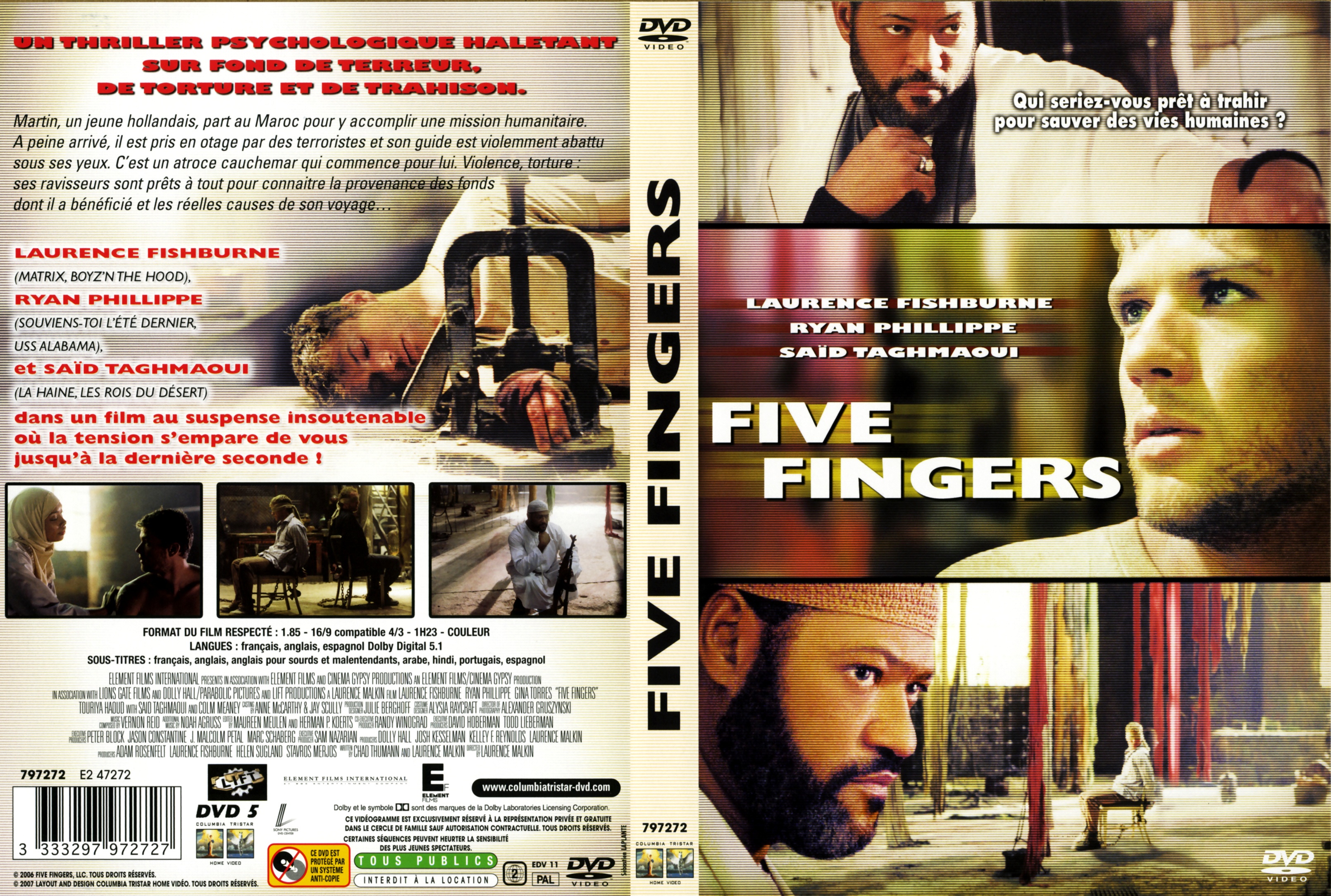 Jaquette DVD Five fingers