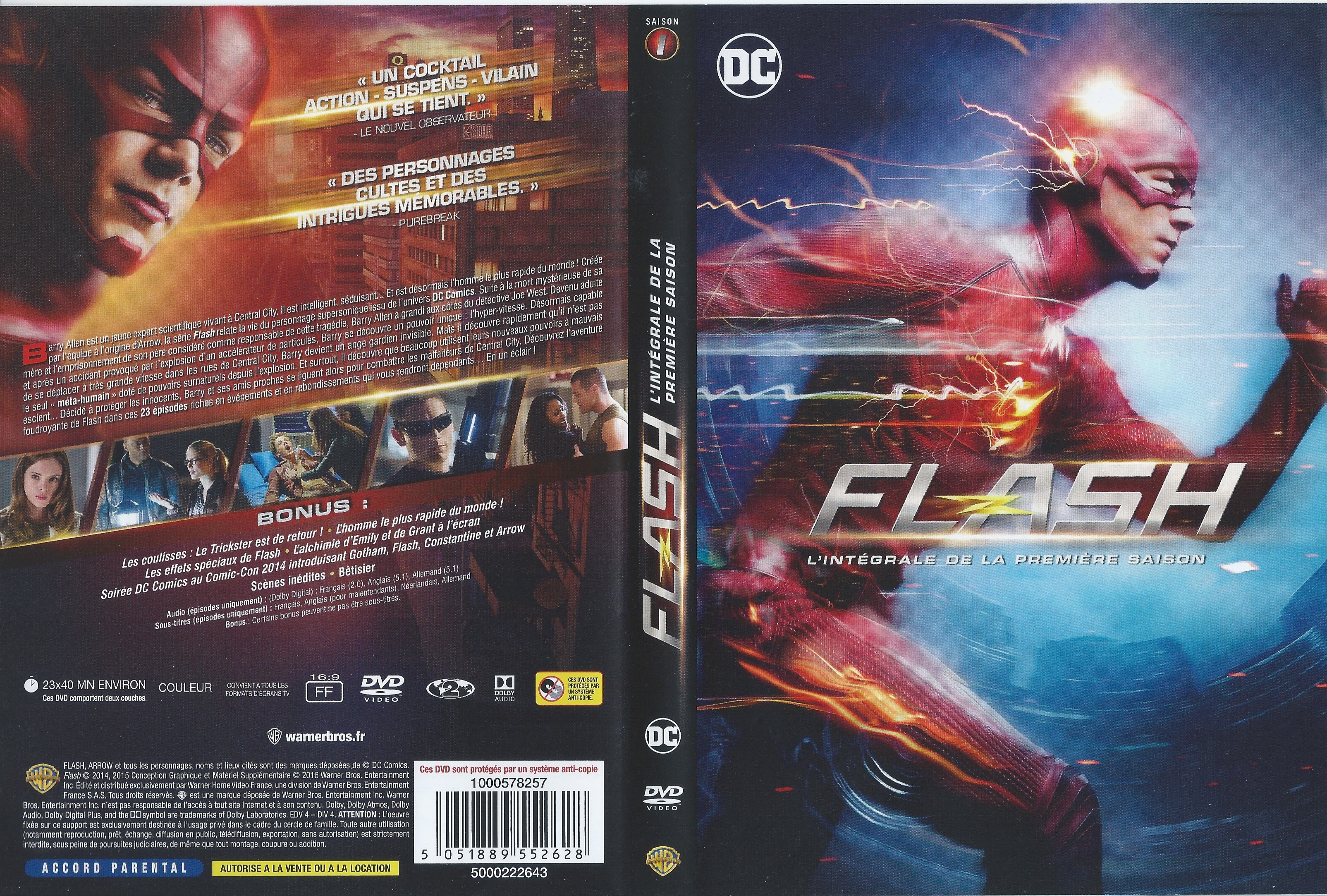 Jaquette DVD Flash Saison 1 v2