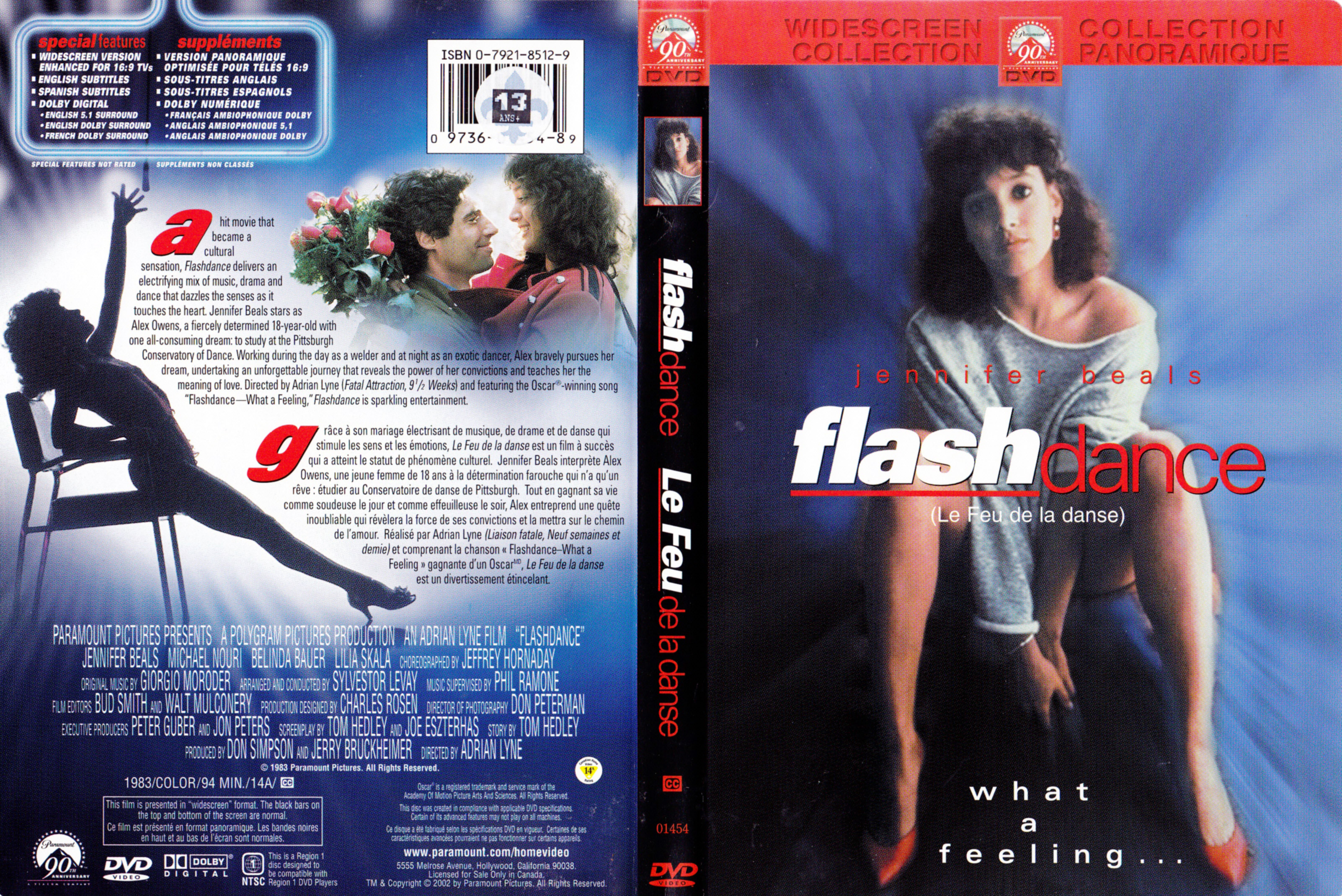 Jaquette DVD Flash dance - Le feu de la danse (Canadieknne)