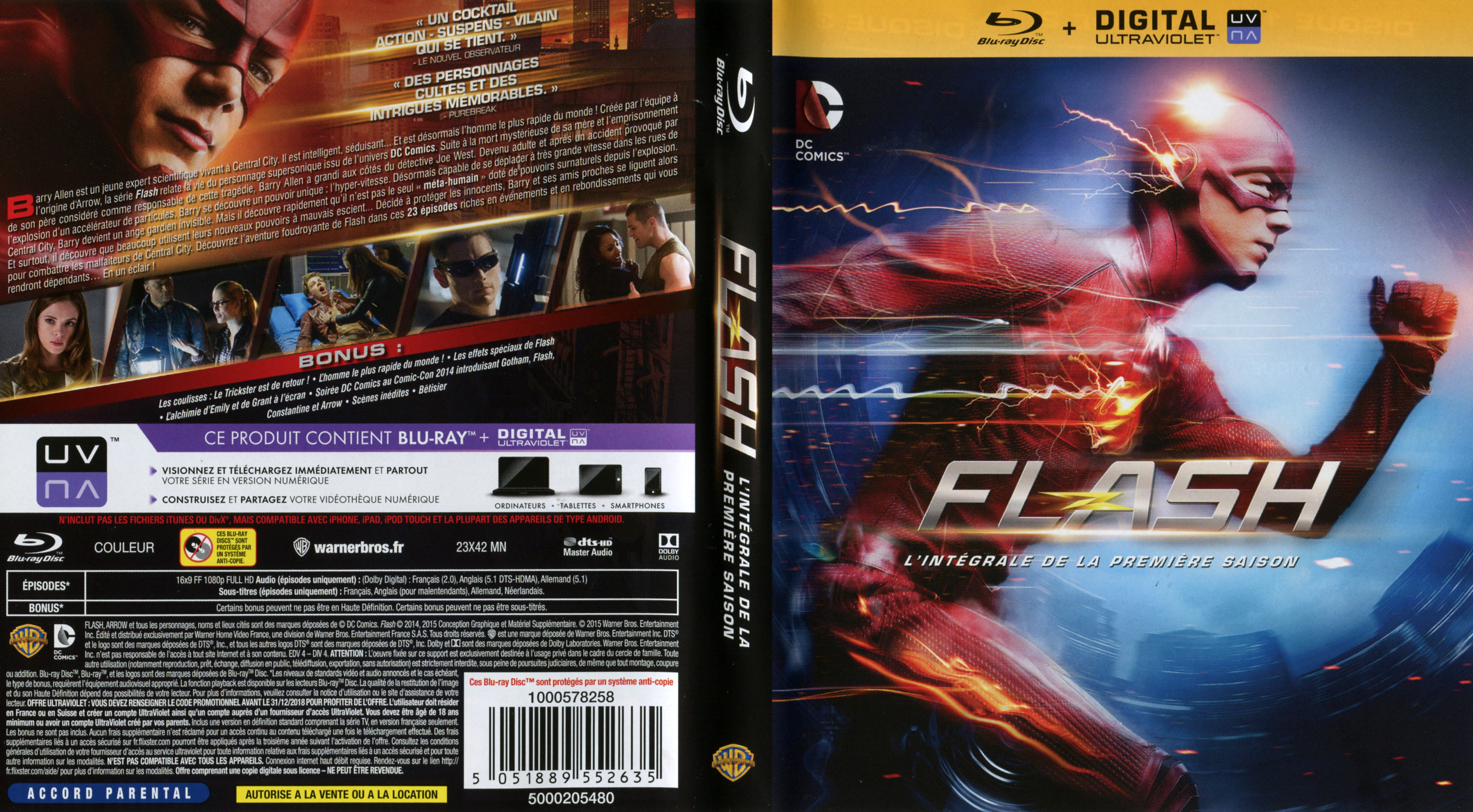 Jaquette DVD Flash saison 1 (BLU-RAY)