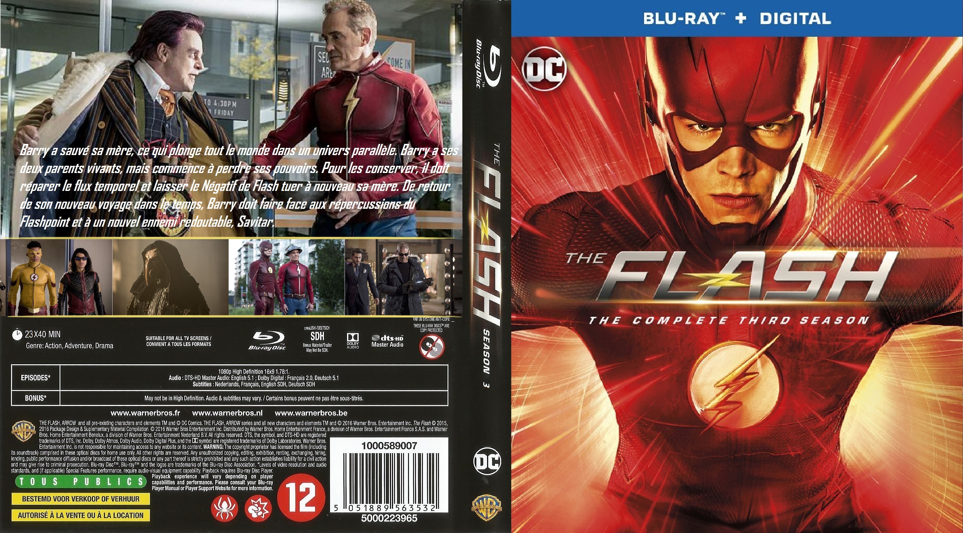 Jaquette DVD Flash saison 3 custom (BLU-RAY)