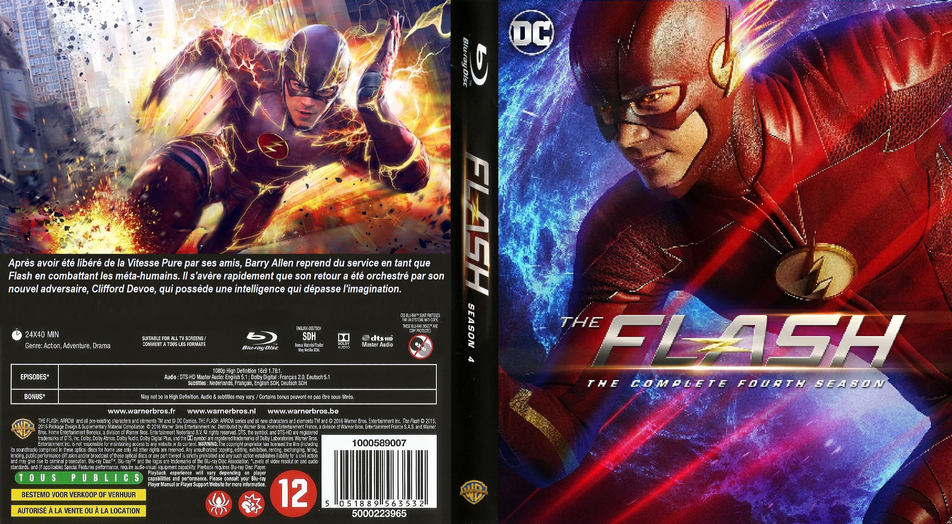 Jaquette DVD Flash saison 4 custom (BLU-RAY)