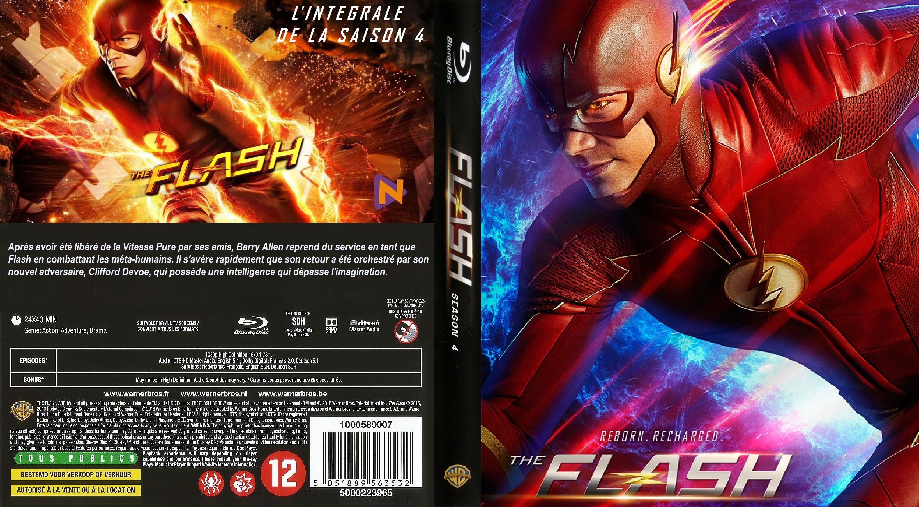 Jaquette DVD Flash saison 4 custom (BLU-RAY) v2