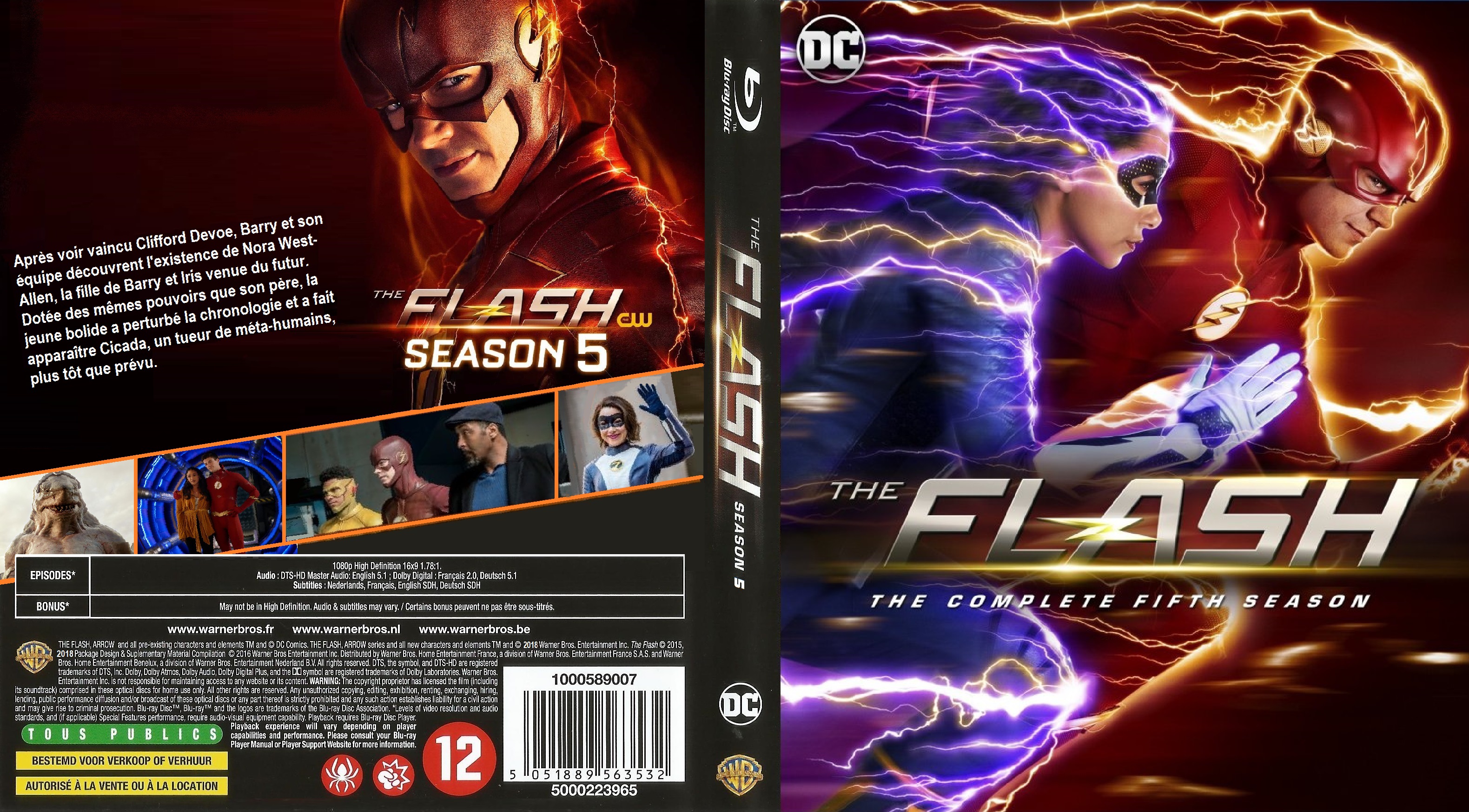 Jaquette DVD Flash saison 5 custom (BLU-RAY)