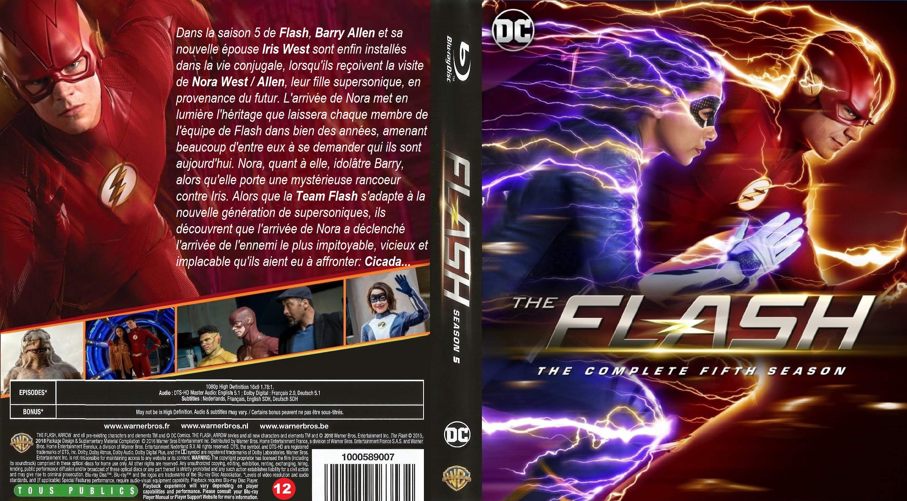 Jaquette DVD Flash saison 5 custom (BLU-RAY) v2
