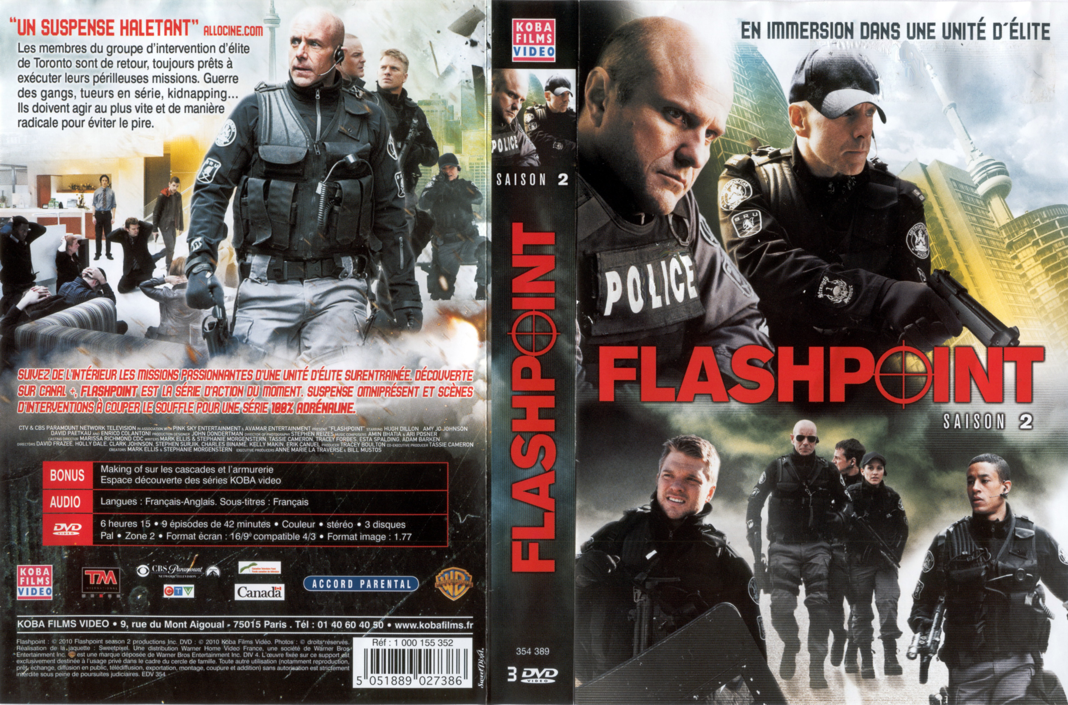 Jaquette DVD Flashpoint Saison 2 COFFRET