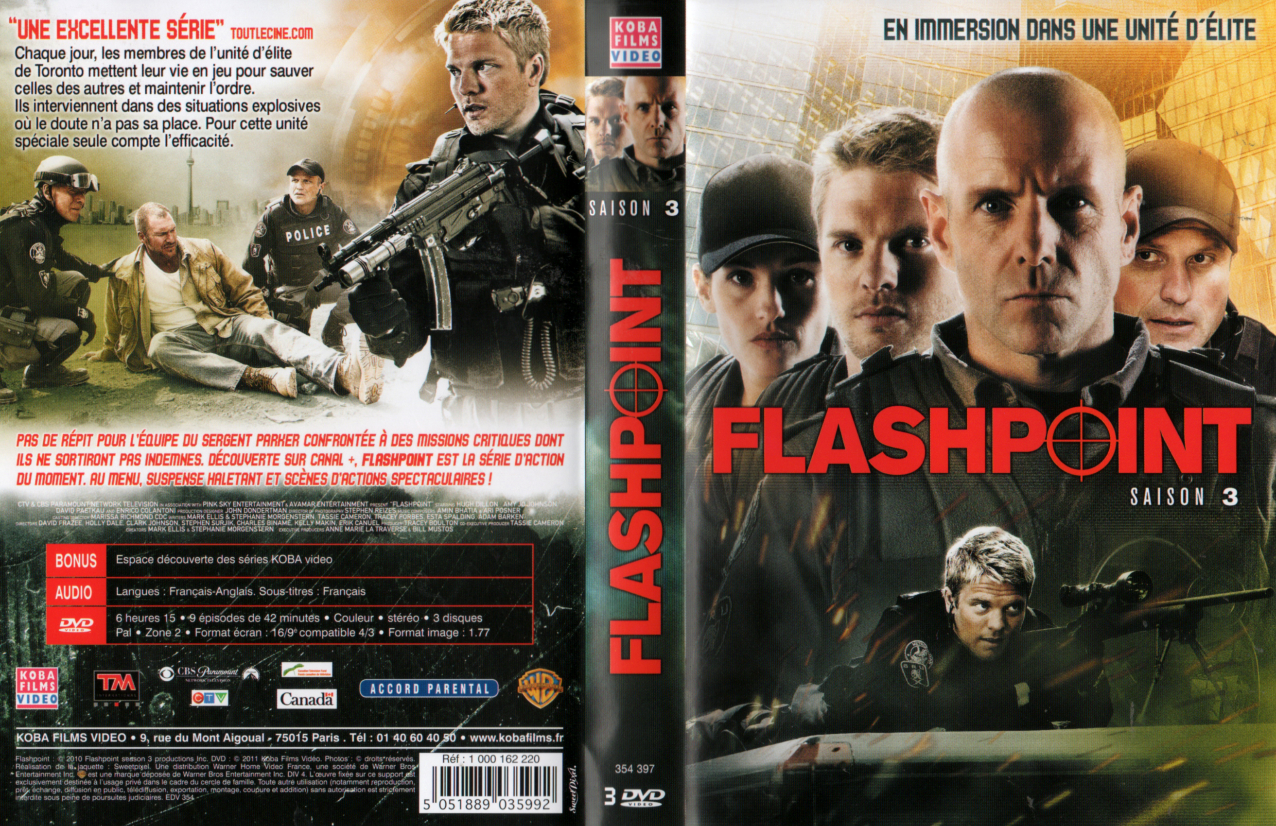 Jaquette DVD Flashpoint Saison 3 COFFRET