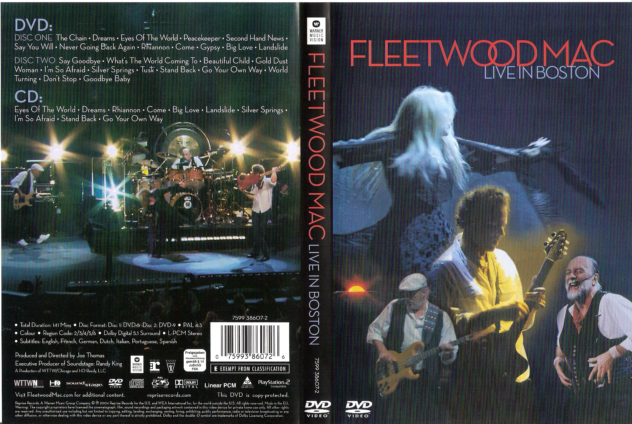 Jaquette DVD Fleetwood Mac - Live in Boston