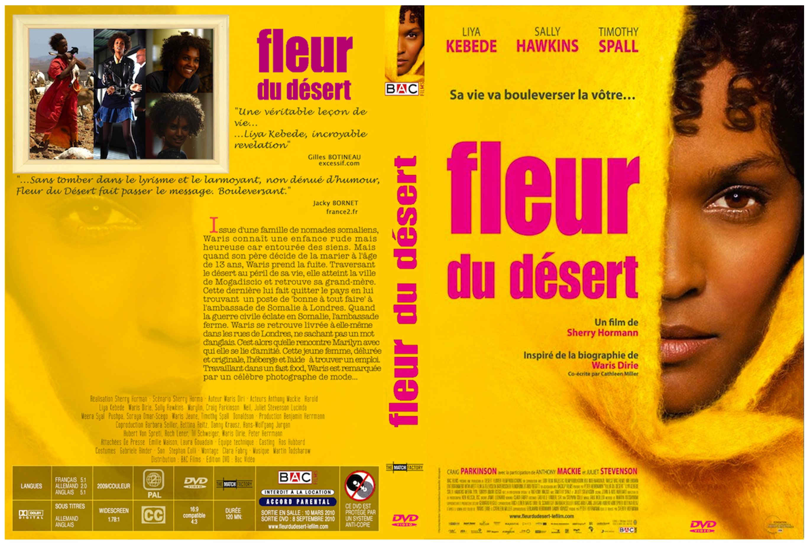 Jaquette DVD Fleur du desert custom