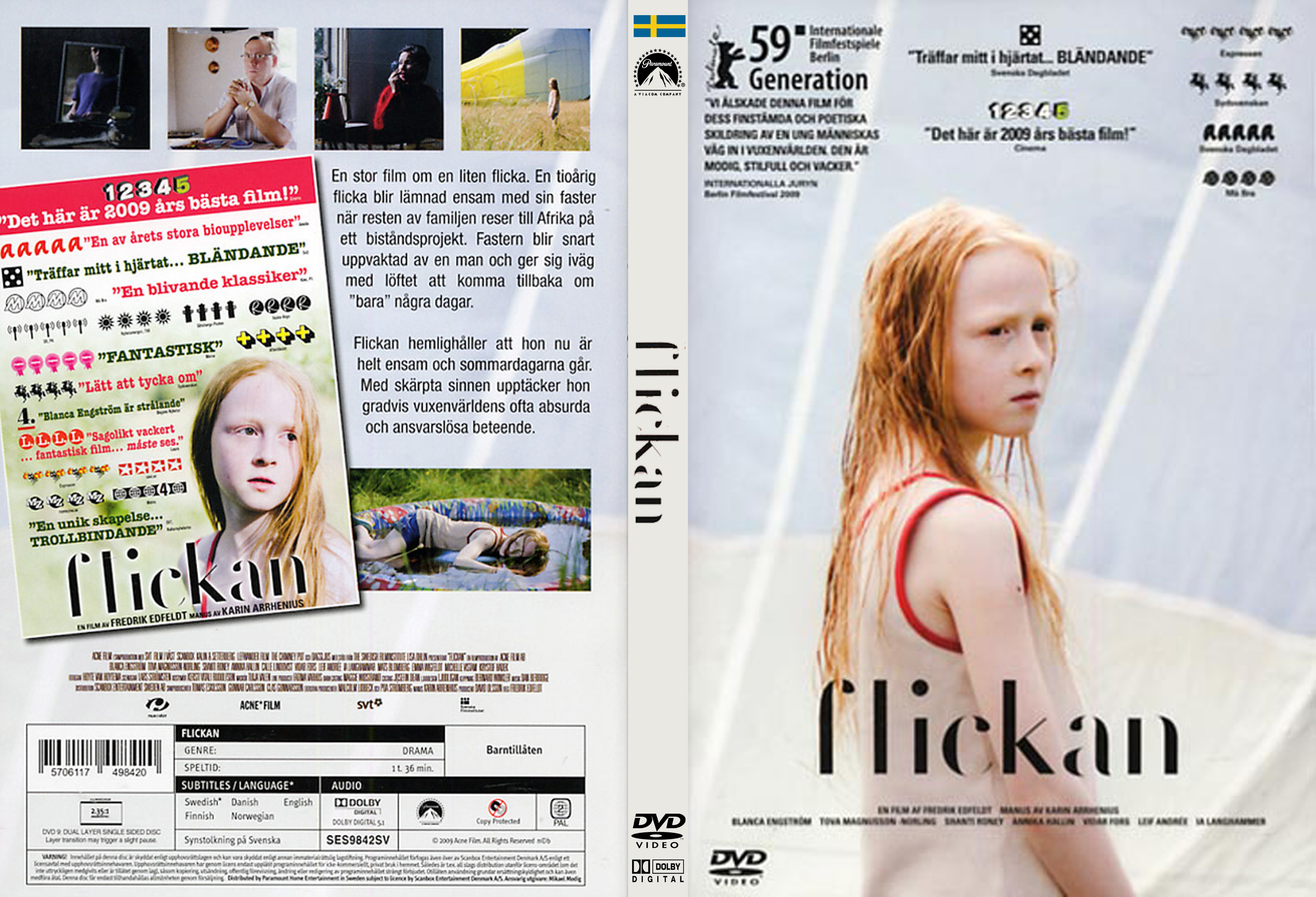 Jaquette DVD Flickan custom