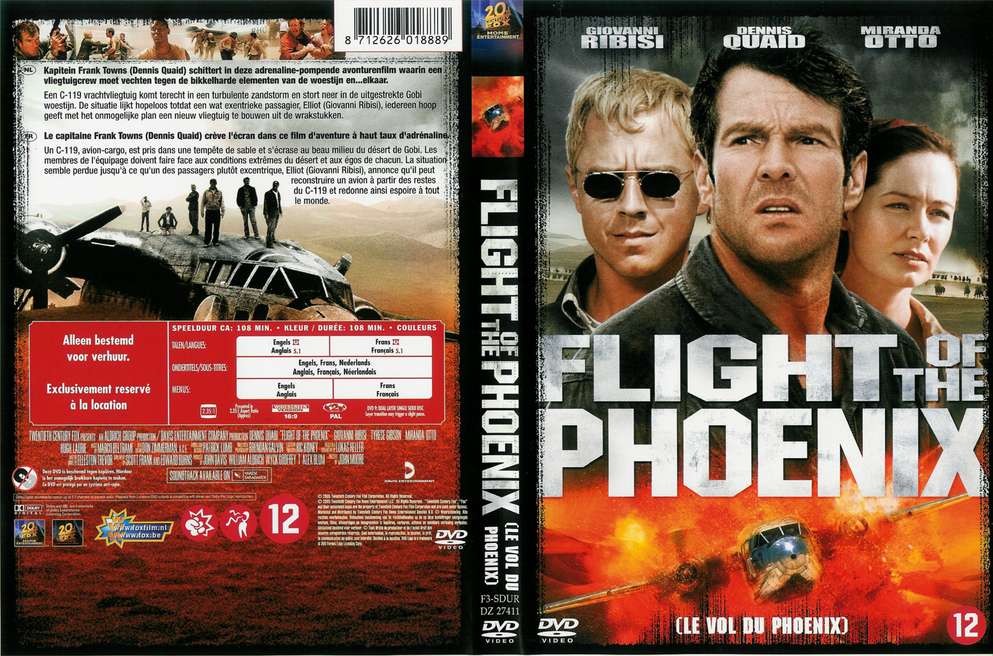 Jaquette DVD Flight of the phoenix - Le vol du phoenix