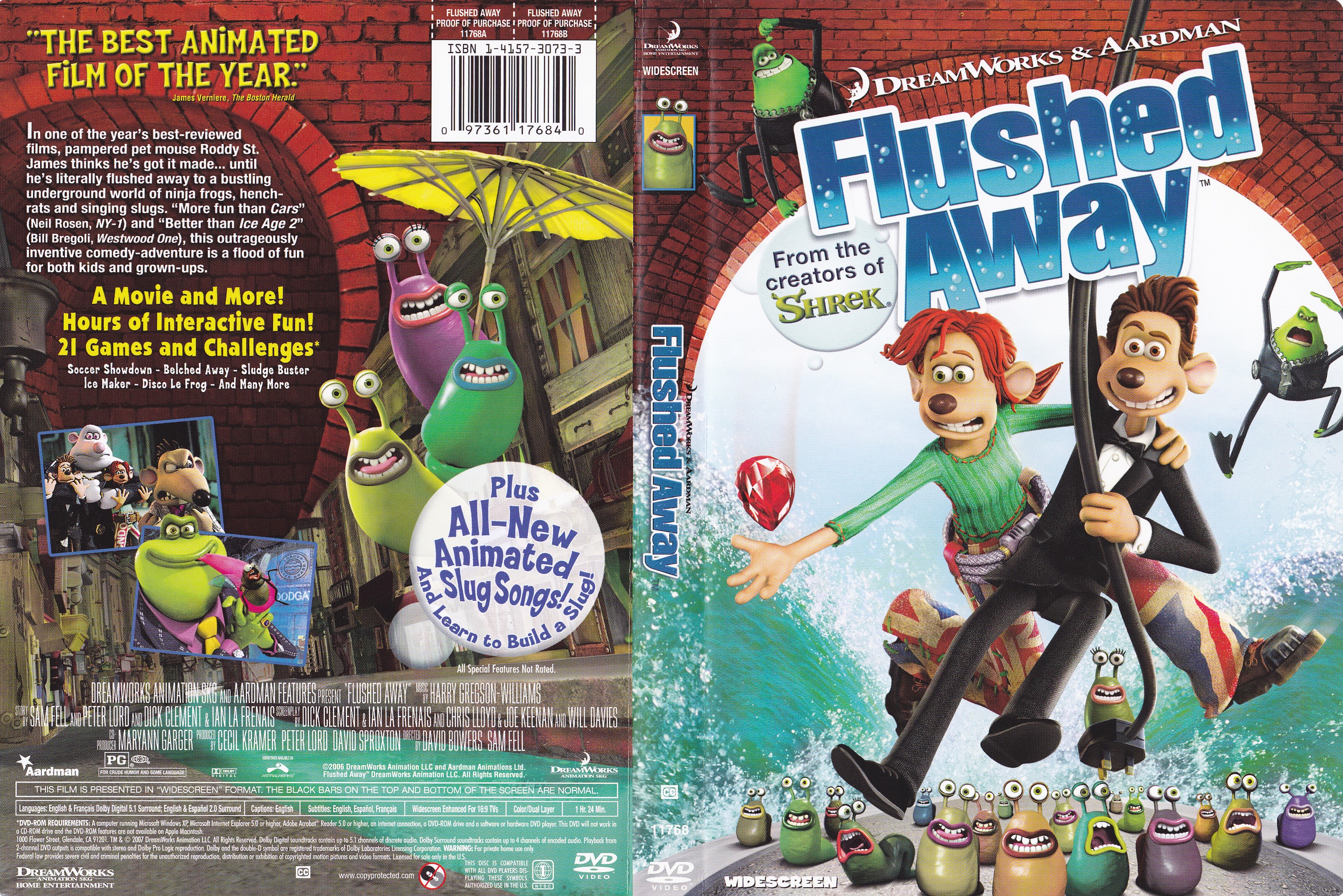 Jaquette DVD Flushed away - Souris city (Canadienne)